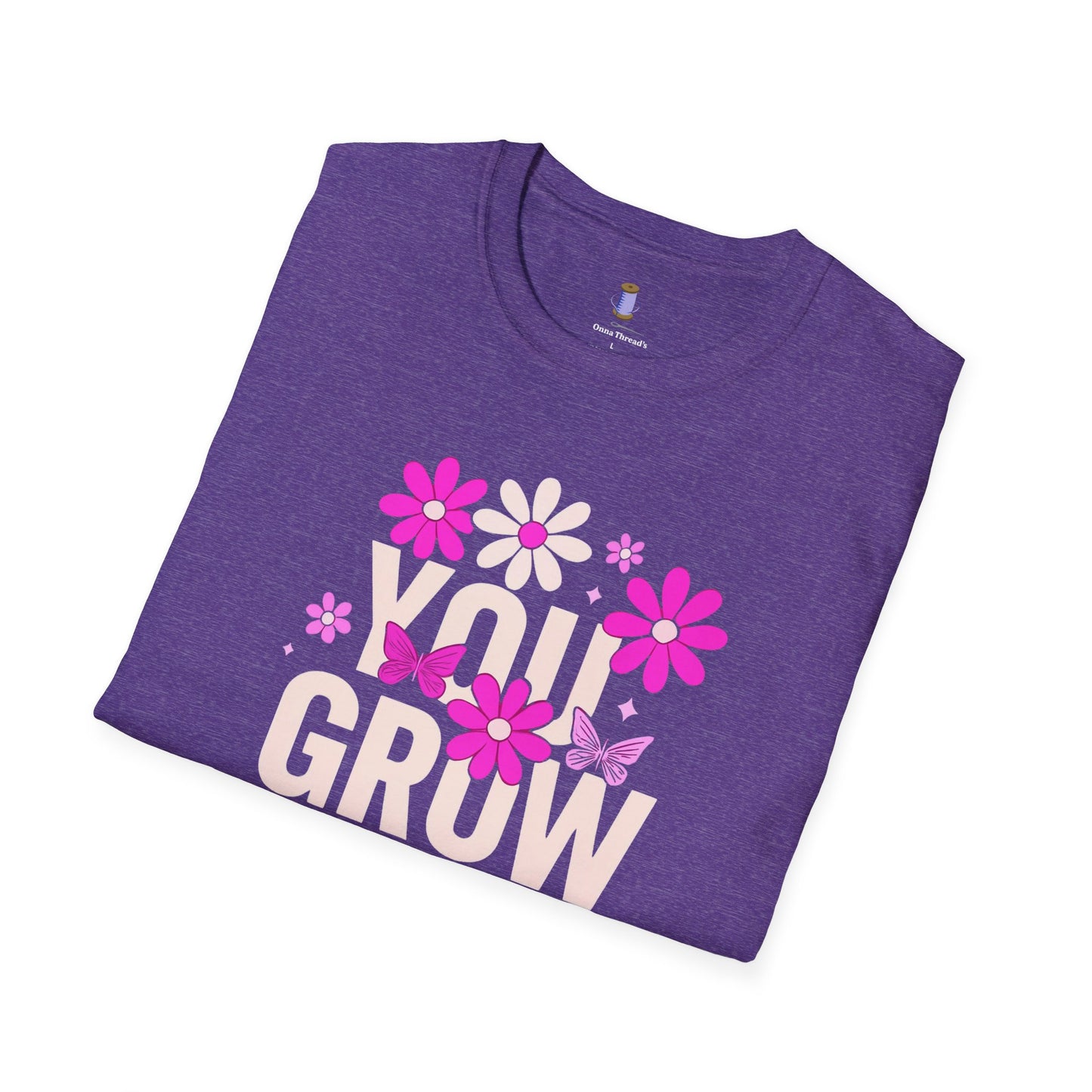 Floral Grow Girl T-Shirt, Cute Graphic Tee, Gift for Plant Lovers, Spring Fashion, Nature Lover Apparel