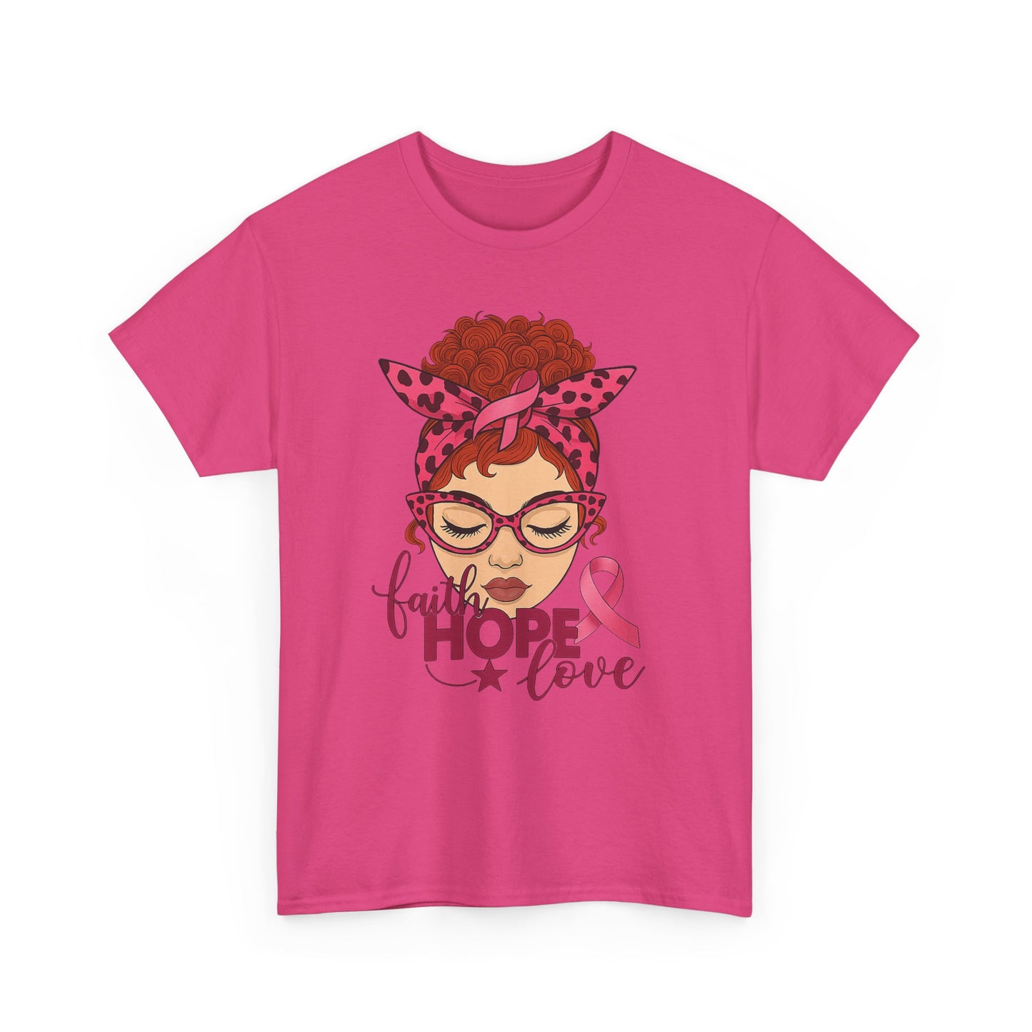 Hope, Faith & Love: Pink Ribbon Awareness Tee
