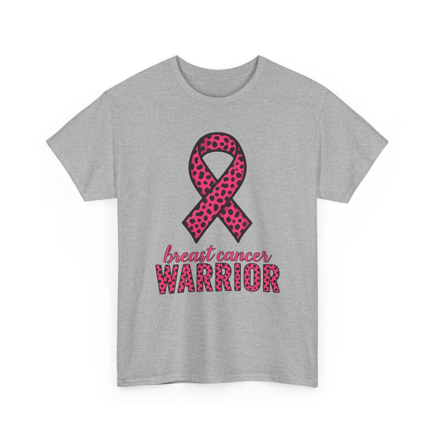Pink Leopard Ribbon Breast Cancer Awareness Tee