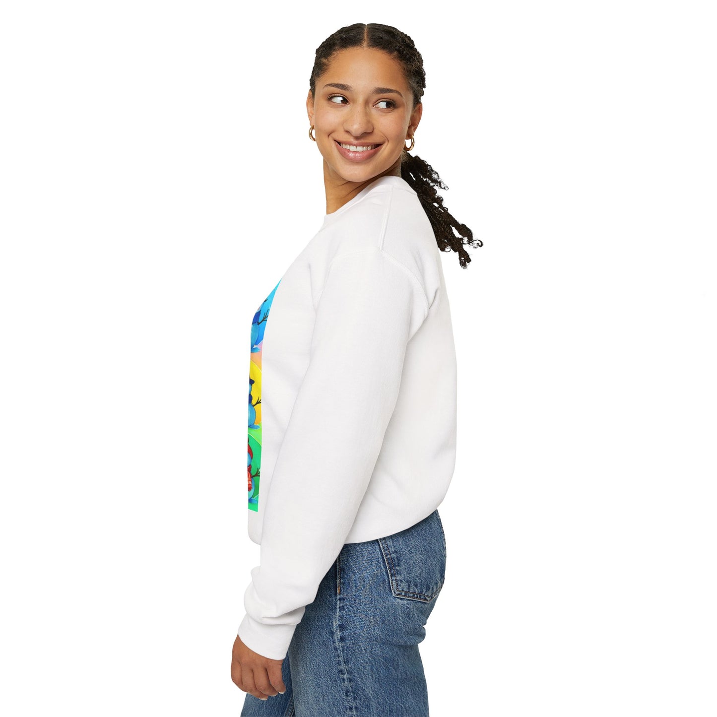 Snowmen Grid Crewneck Sweatshirt - Holiday Cartoon Style