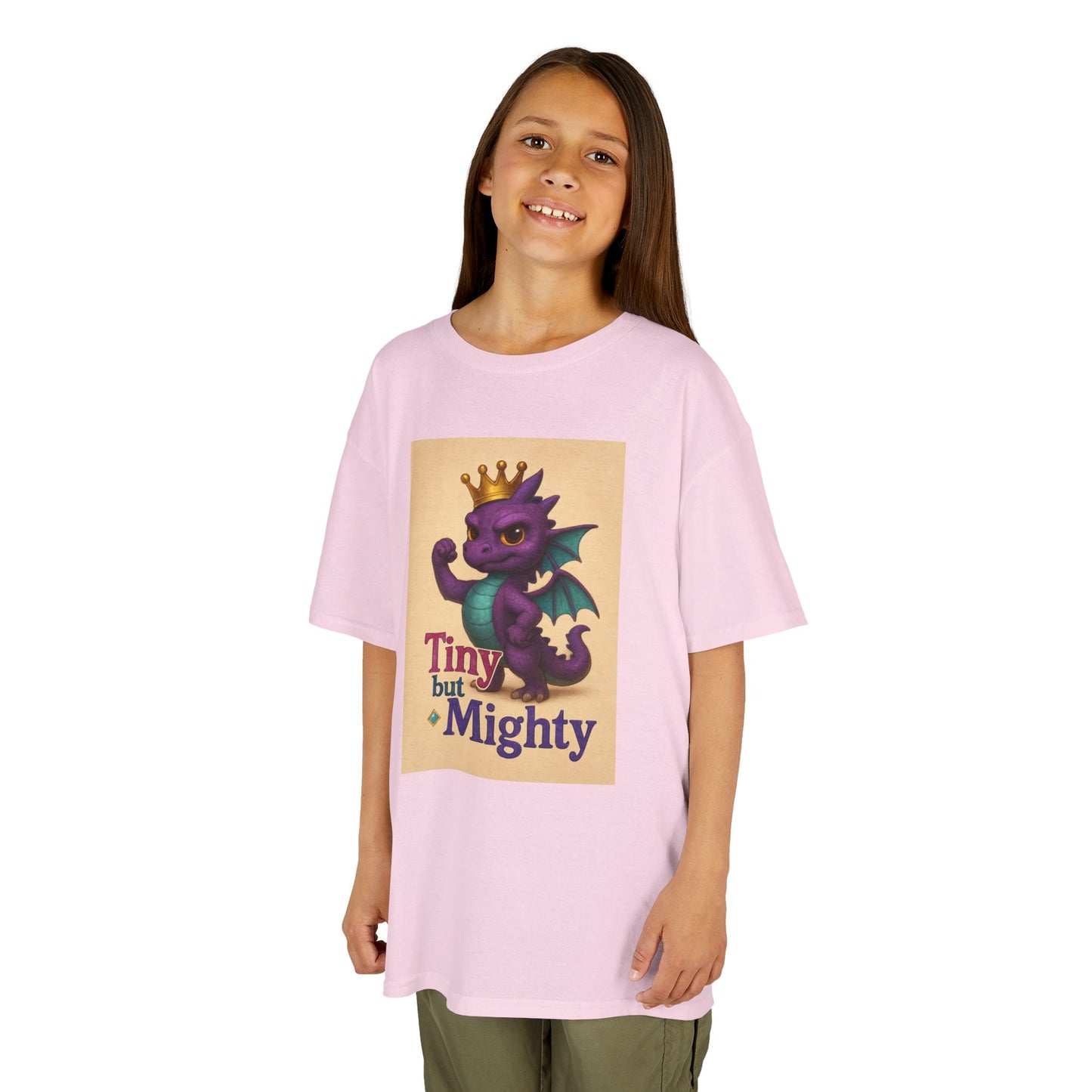 Kids Dragon Tee, Fun Kids T-Shirt, Tiny but Mighty Shirt, Unique Kids Apparel, Gift for Young Adventurers, Cute Dragon Design
