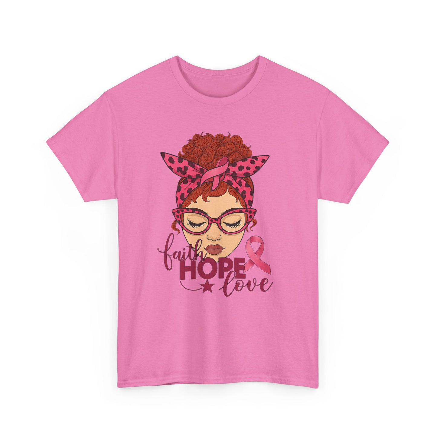 Hope, Faith & Love: Pink Ribbon Awareness Tee