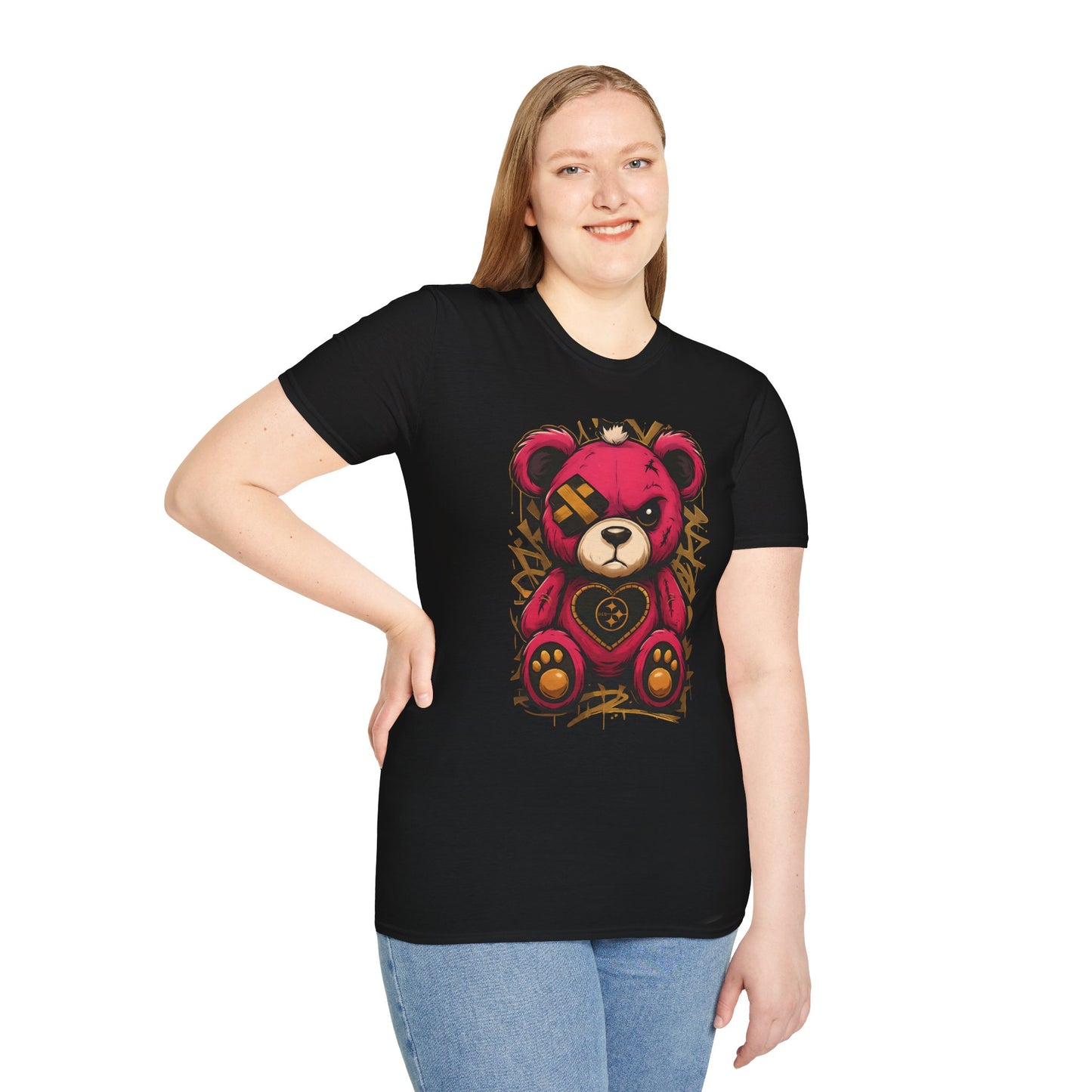 Cute Teddy Bear Graphic Tee, Soft Unisex Shirt, Casual Wear, Unique Gift, Gift for Her, Holiday Apparel