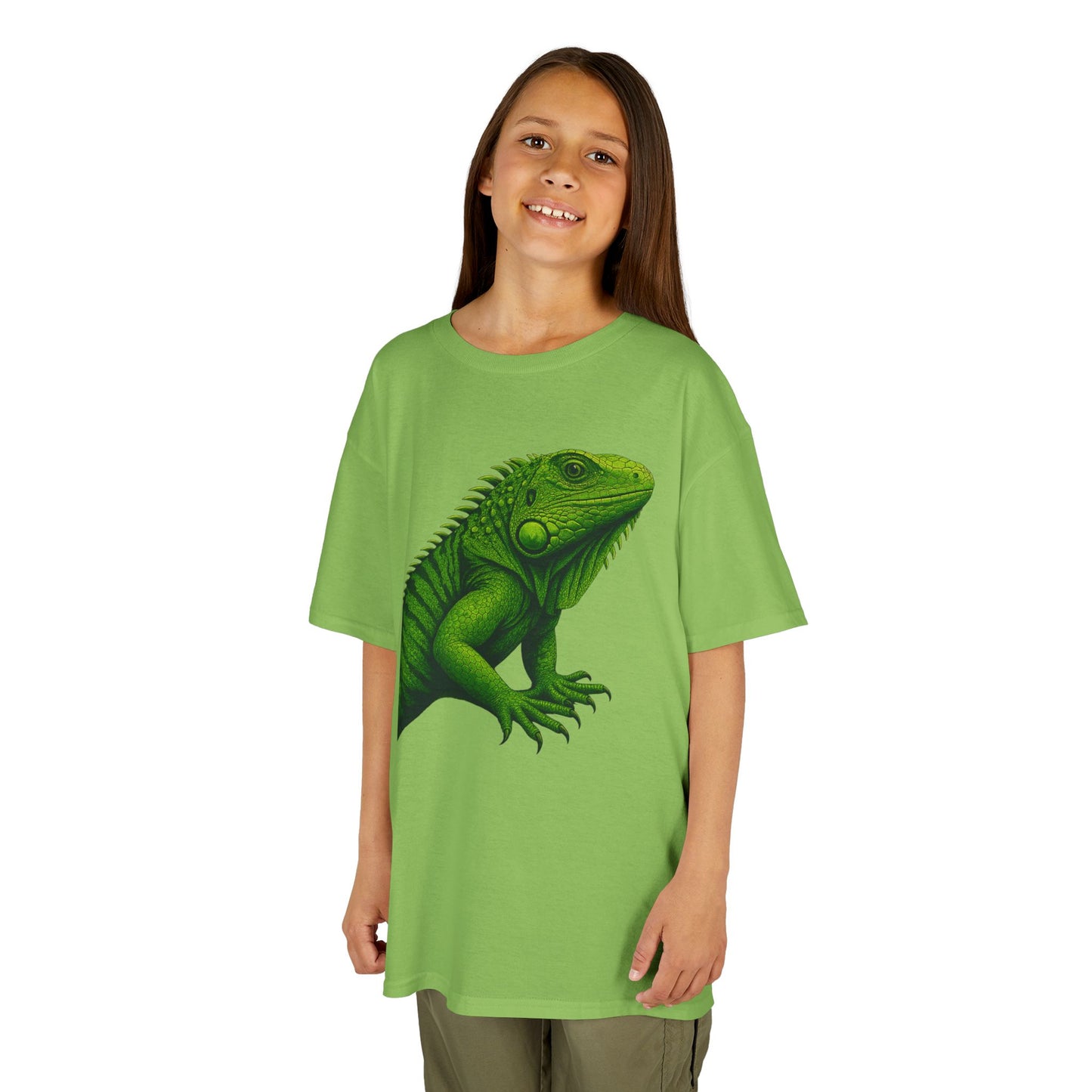 Green Iguana Kids Tee - Fun Shirt for Nature Lovers, Birthday Gift, Summer Wear, Animal Lovers, Eco-Friendly Clothing