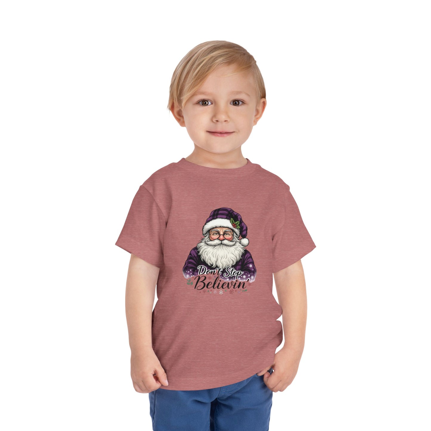 Santa's 'Don't Stop Believin' Toddler Christmas Tee