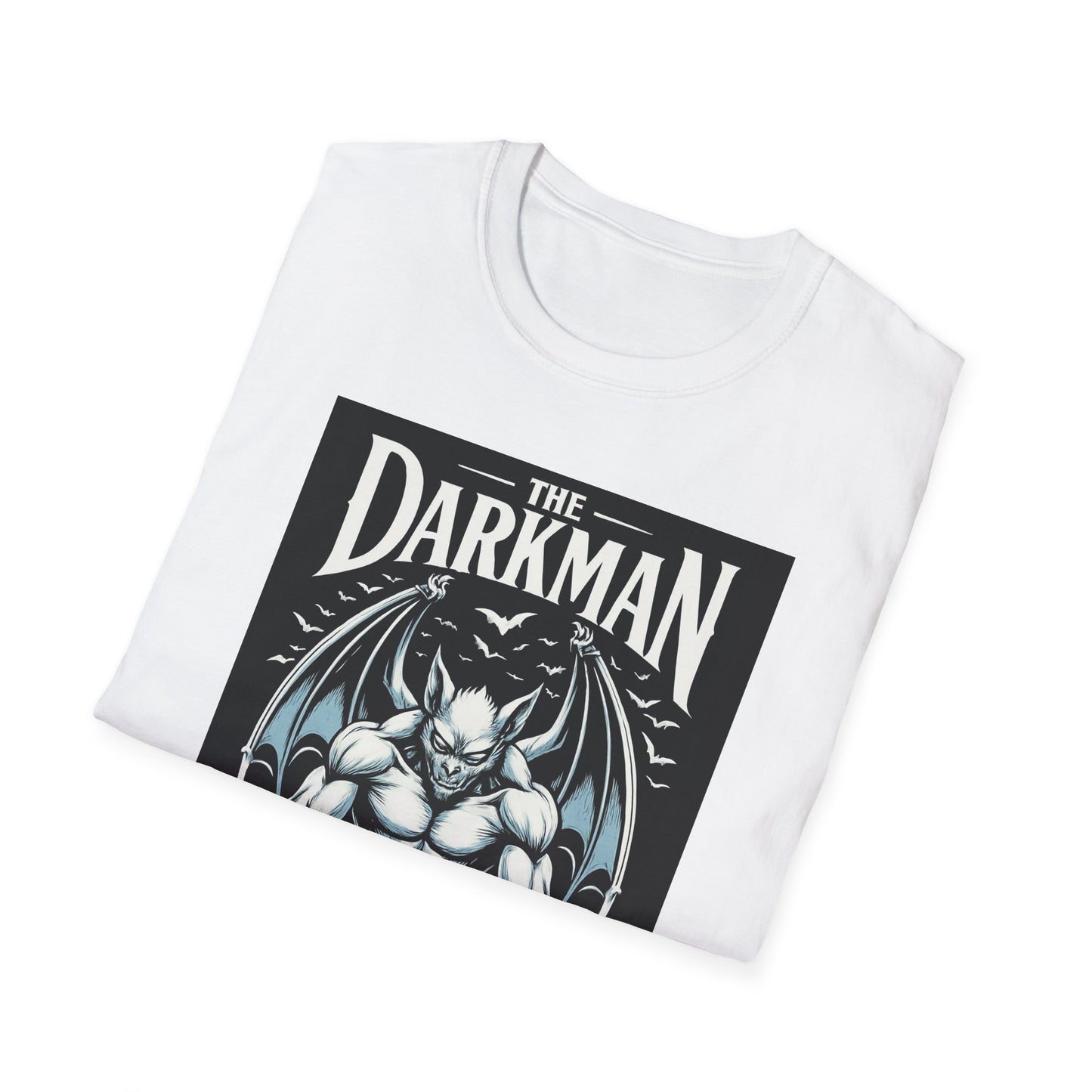 Darkman Graphic T-Shirt, Unisex Softstyle Tee, Edgy Apparel, Casual Wear, Halloween Costume, Gift for Him/Her