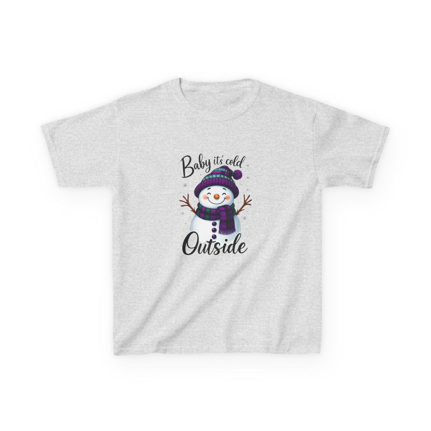 Baby It's Cold Outside Snowman Kids Christmas Tee