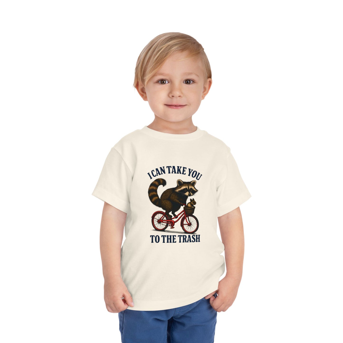 Raccoon Bike Ride Toddler Christmas Tee