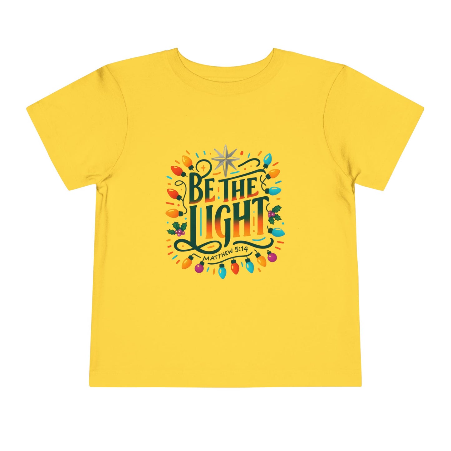 Christmas Toddler Tee - BE THE LIGHT, Matthew 5:14