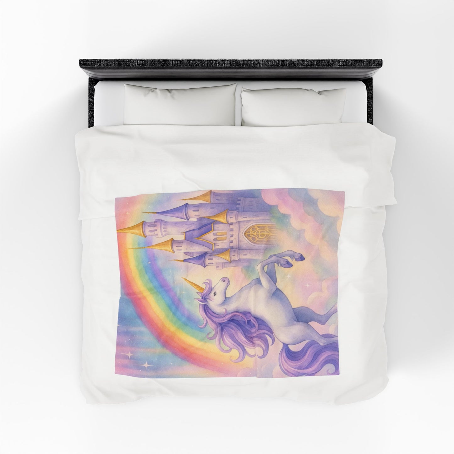 Unicorn Fantasy Plush Blanket, Cozy Kids Blanket, Dreamy Nursery Decor, Magical Gift for Birthdays, Rainbow Blanket for Girls