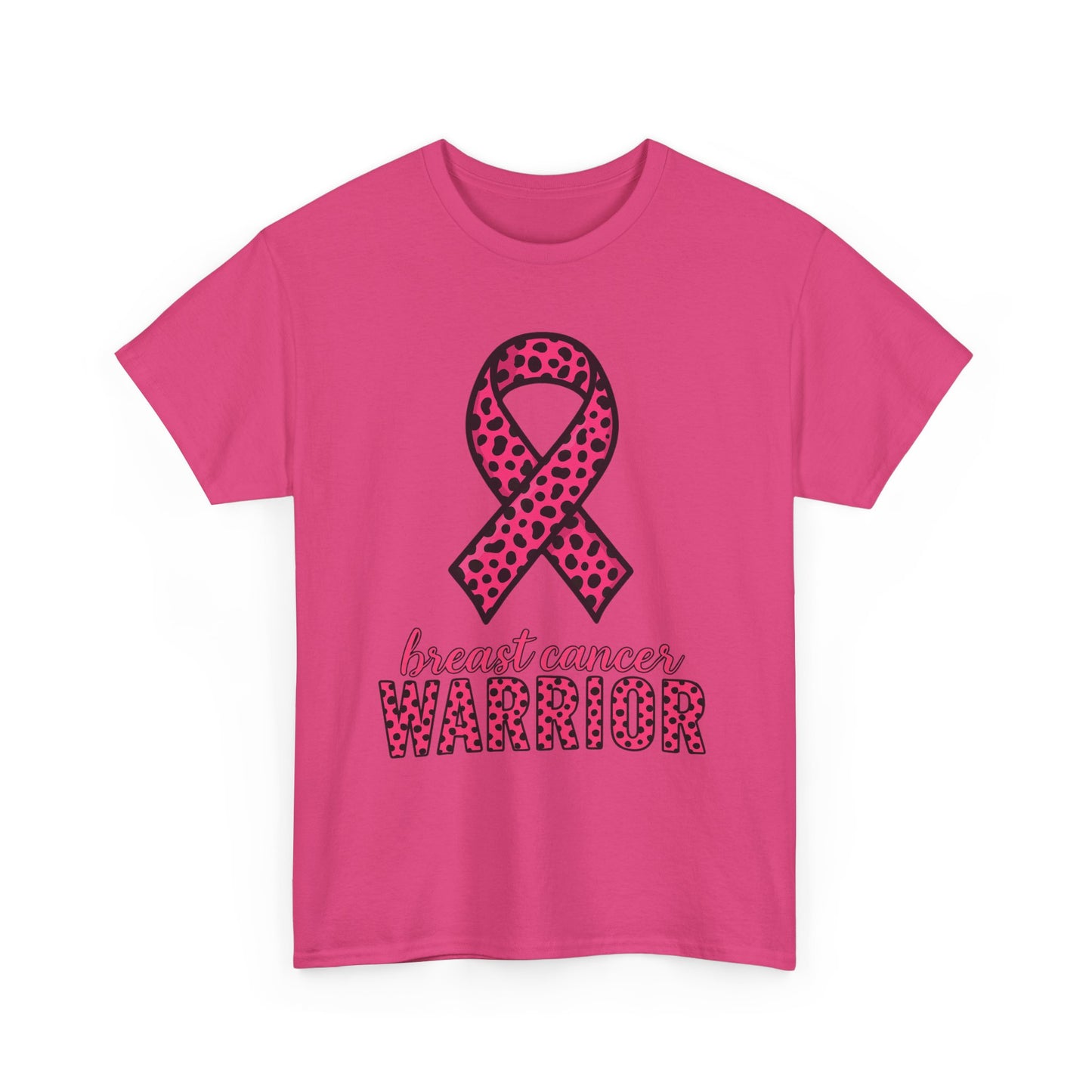 Pink Leopard Ribbon Breast Cancer Awareness Tee