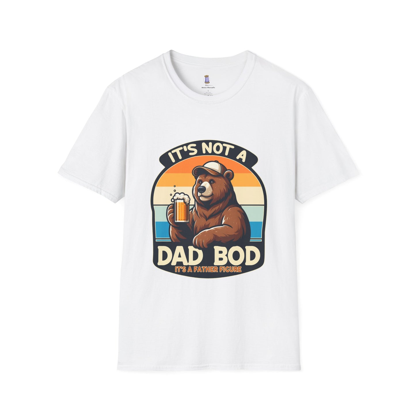Unisex Bear Dad Bod T-Shirt, Funny Gift for Fathers, Casual Wear for Dads, Summer Tee, Gift for Father's Day, Relaxed Fit Tee