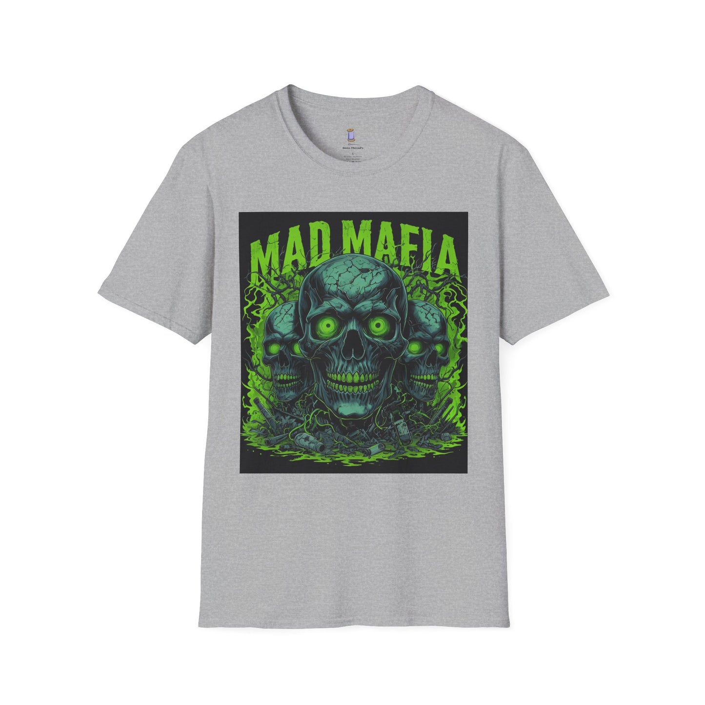 Mad Mafia Unisex Softstyle T-Shirt | Edgy Graphic Tee for Casual Wear, Gift for Halloween, Party, or Everyday Style