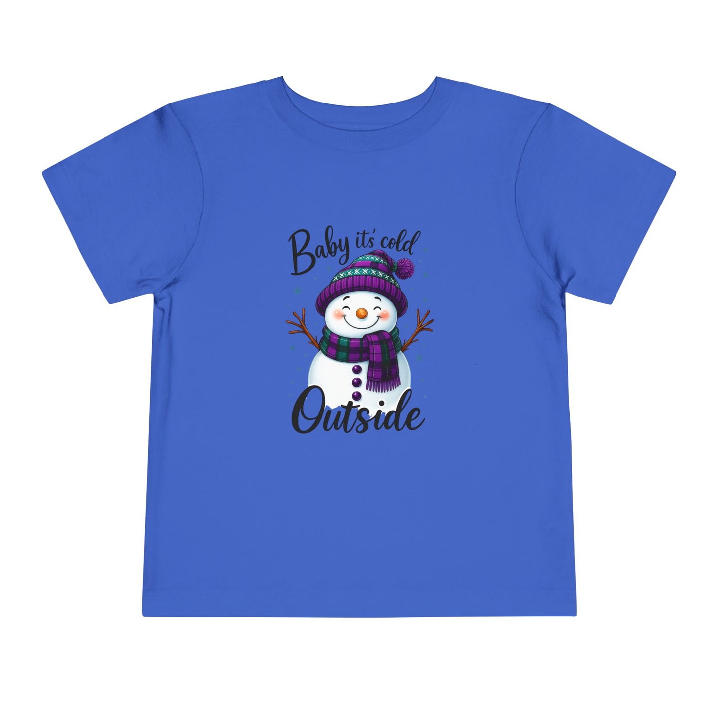 Baby It's Cold Outside Snowman Toddler Christmas Tee