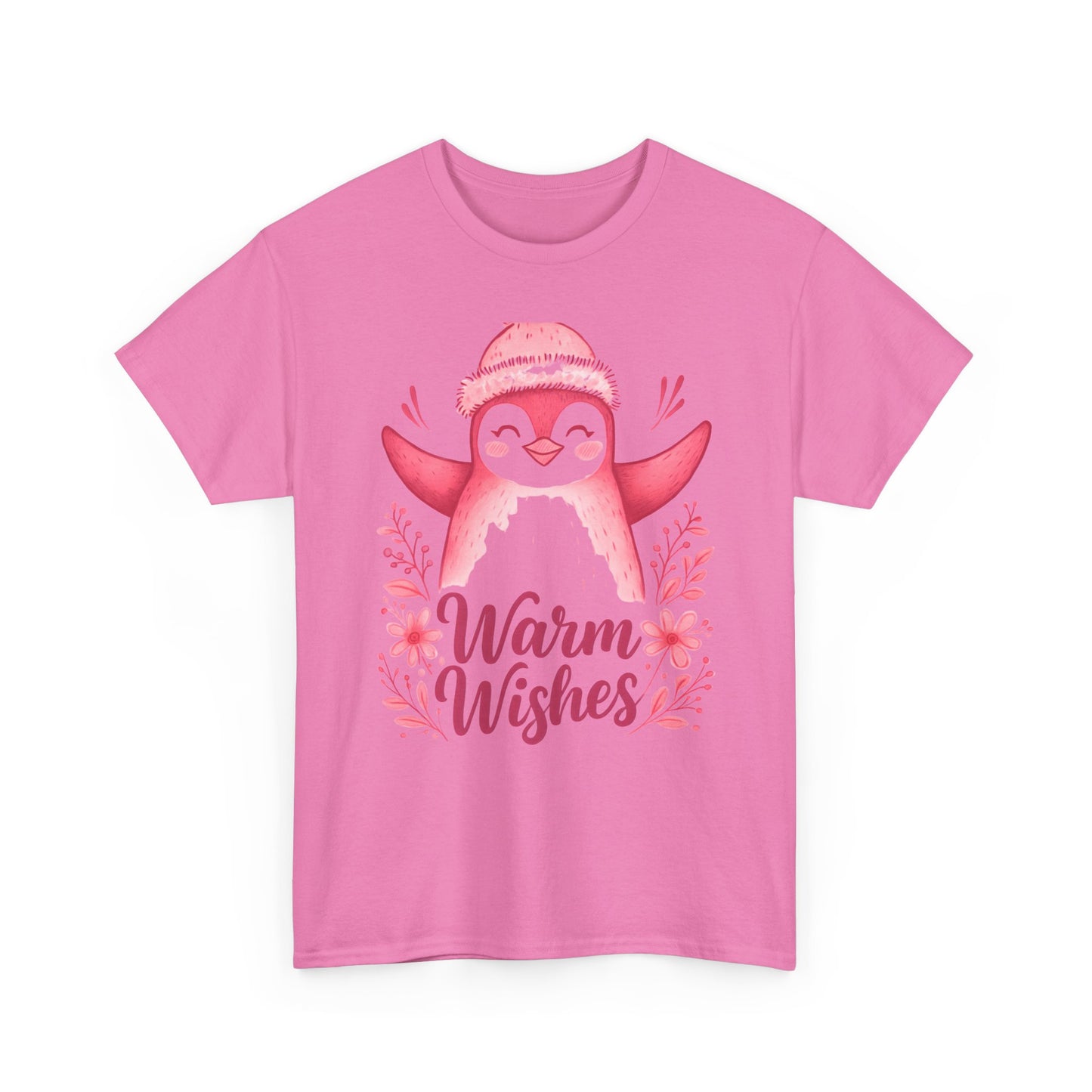 Warm Wishes Pink Penguin Tee - Holiday Tee