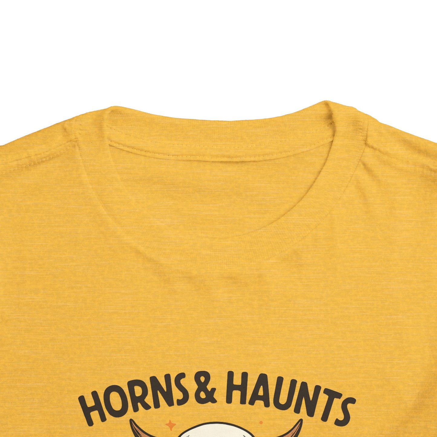 Horns & Haunts Highland Cow Toddler Halloween Tee