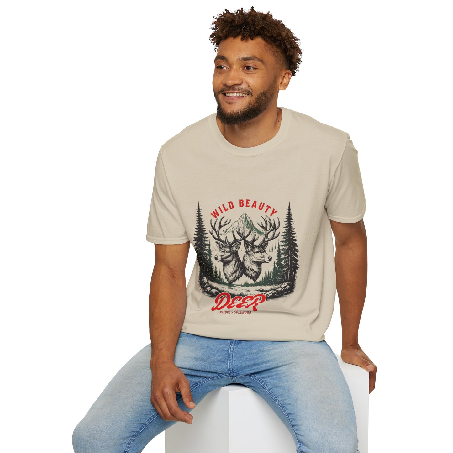 Wild Beauty Deer T-Shirt, Nature Lover Tee, Wildlife Gift, Unisex Tee, Rustic Home Décor