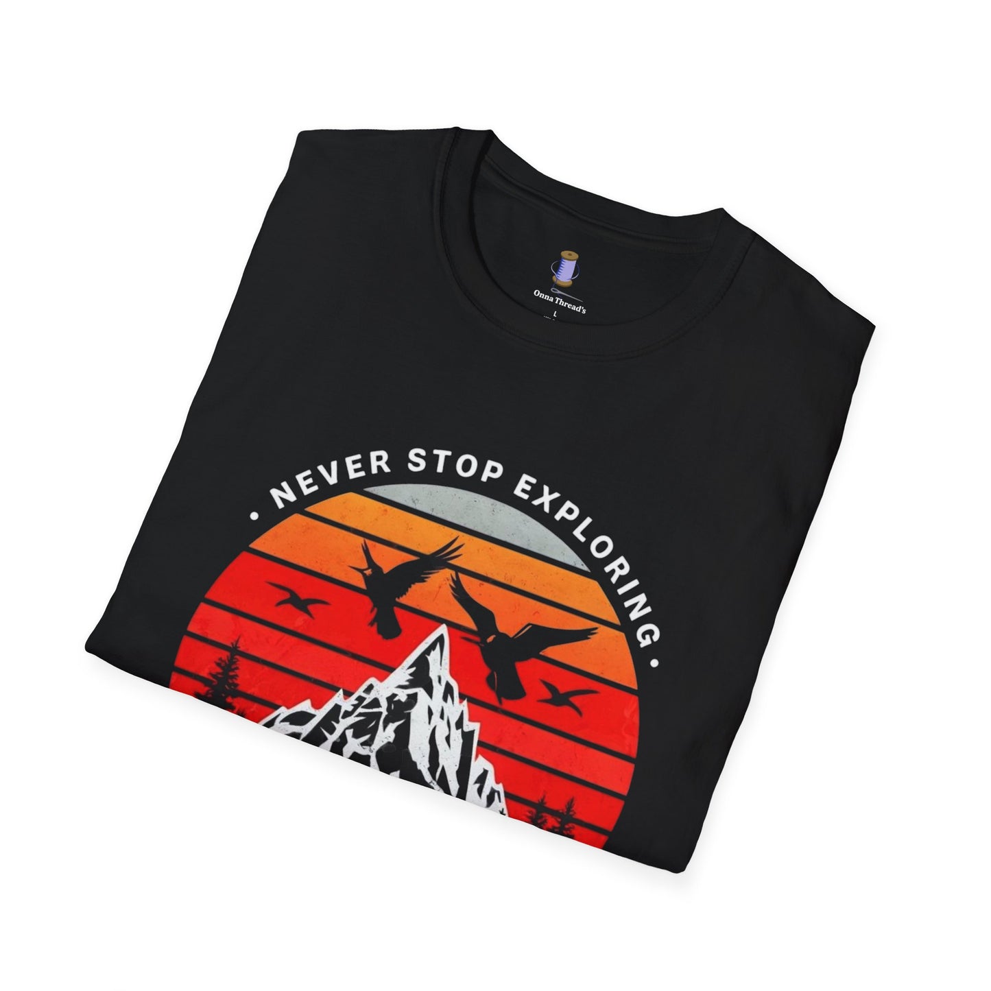 Adventure Awaits T-Shirt | Unisex Softstyle Tee | Perfect for Travel Lovers, Outdoor Adventures, Camping, Nature Gifts, Explore