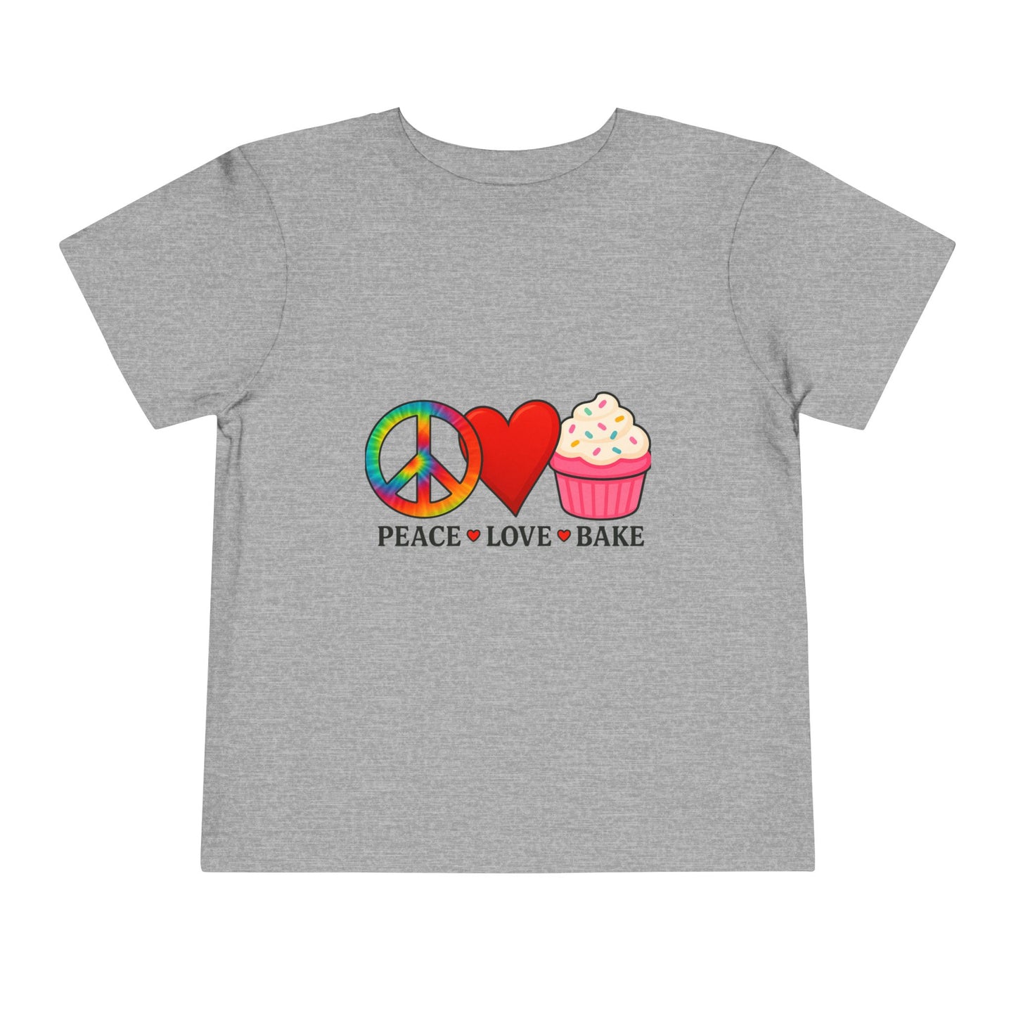 Peace Love Bake Toddler Christmas Tee