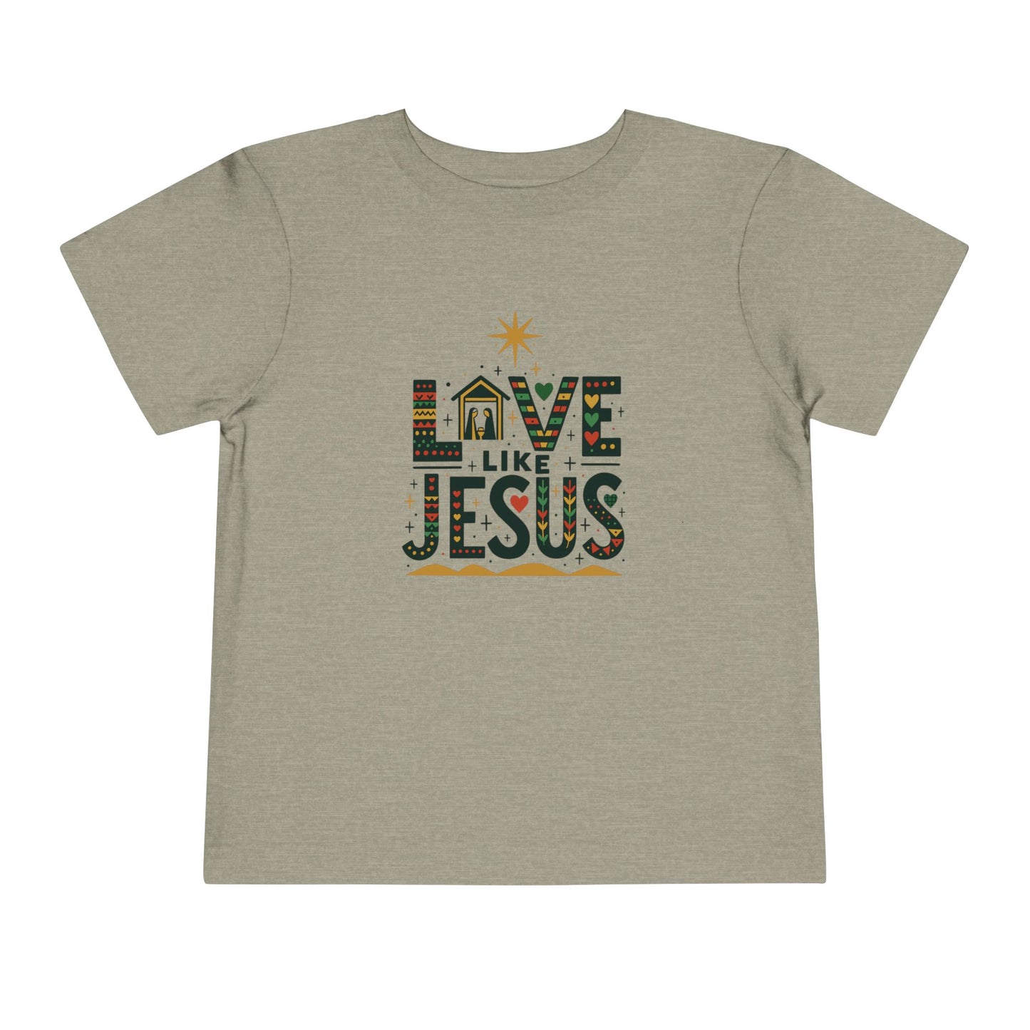 Toddler Christmas Tee - Love Like Jesus Nativity Scene Shirt