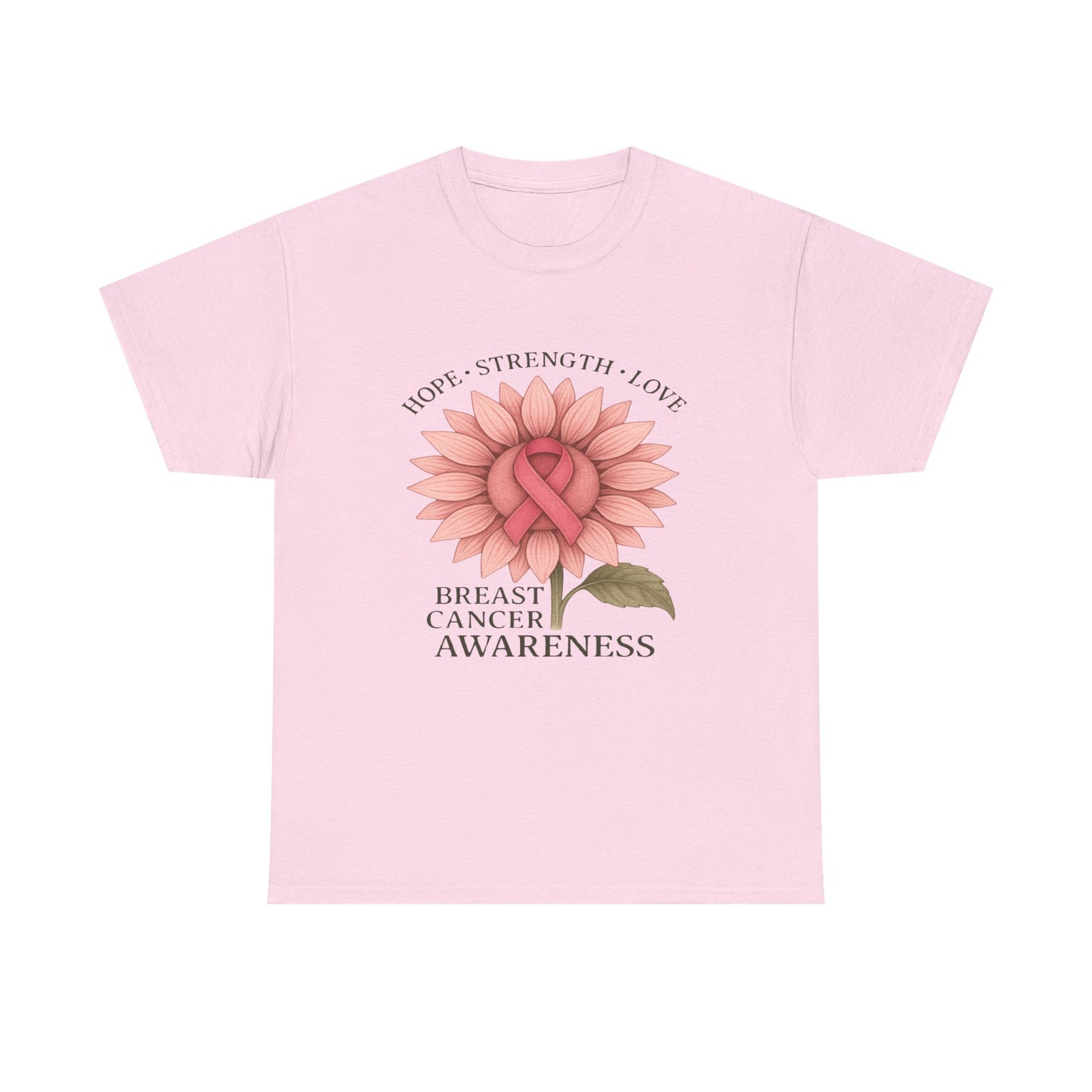 Hope Flower Breast Cancer Awareness Tee