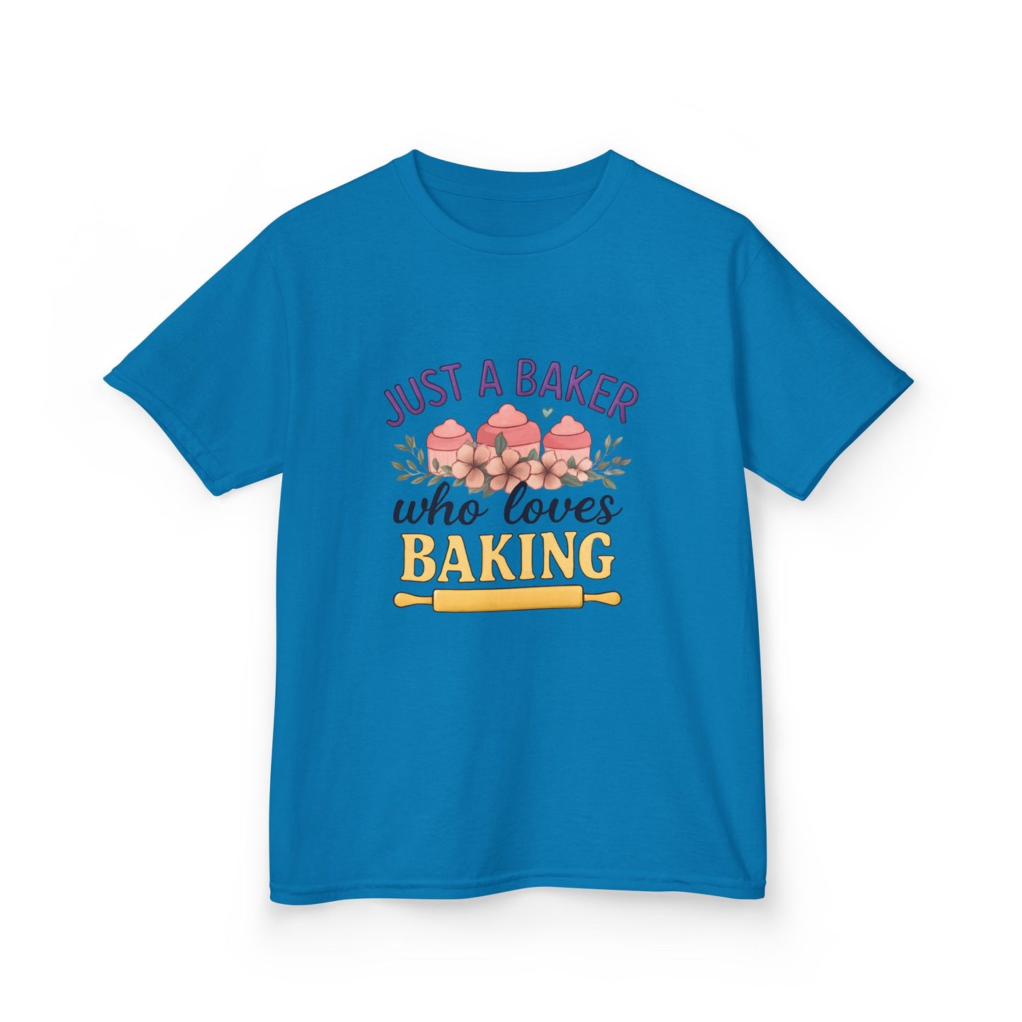 Just A Baker Dinosaur Christmas Tee - Kids Holiday Shirt