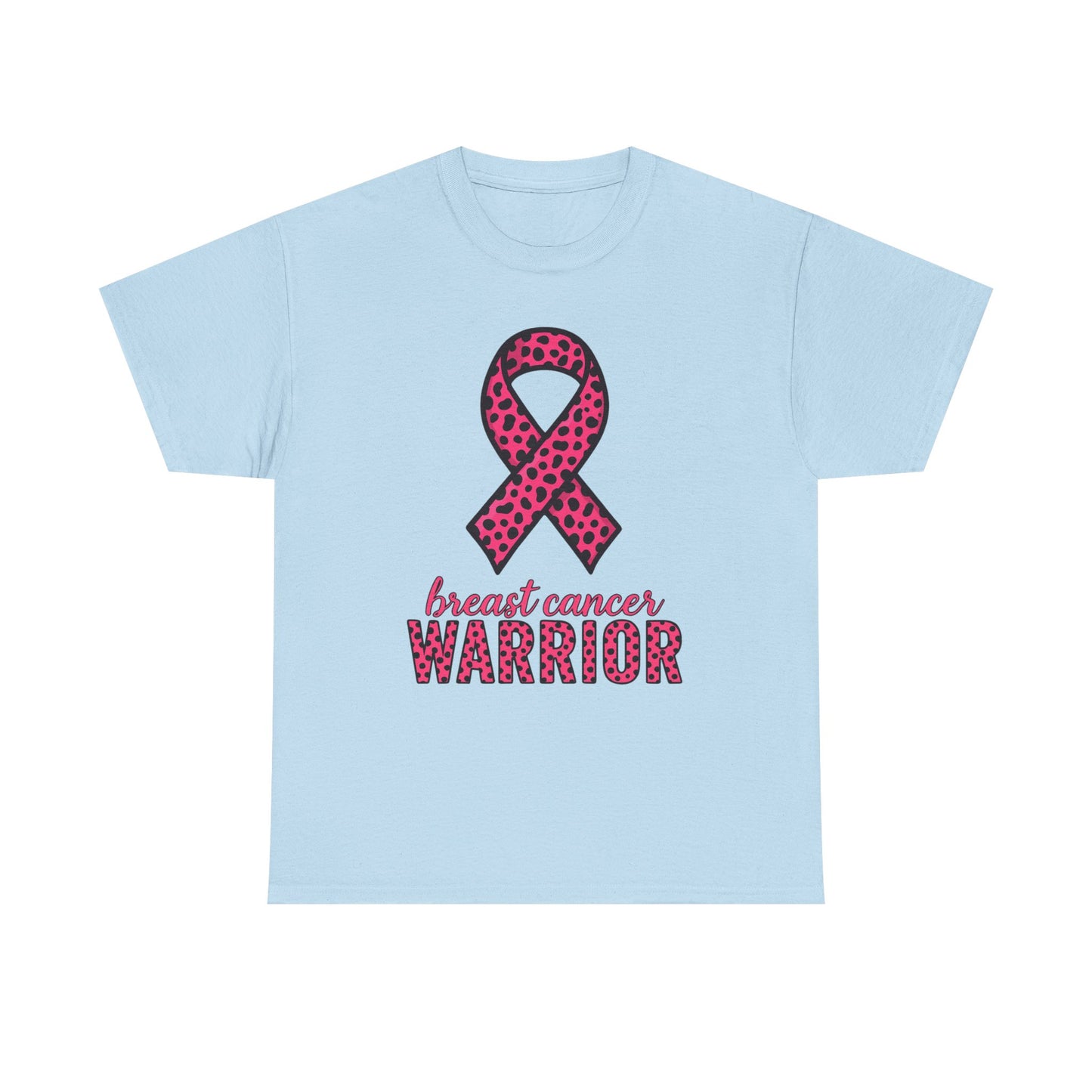 Pink Leopard Ribbon Breast Cancer Awareness Tee