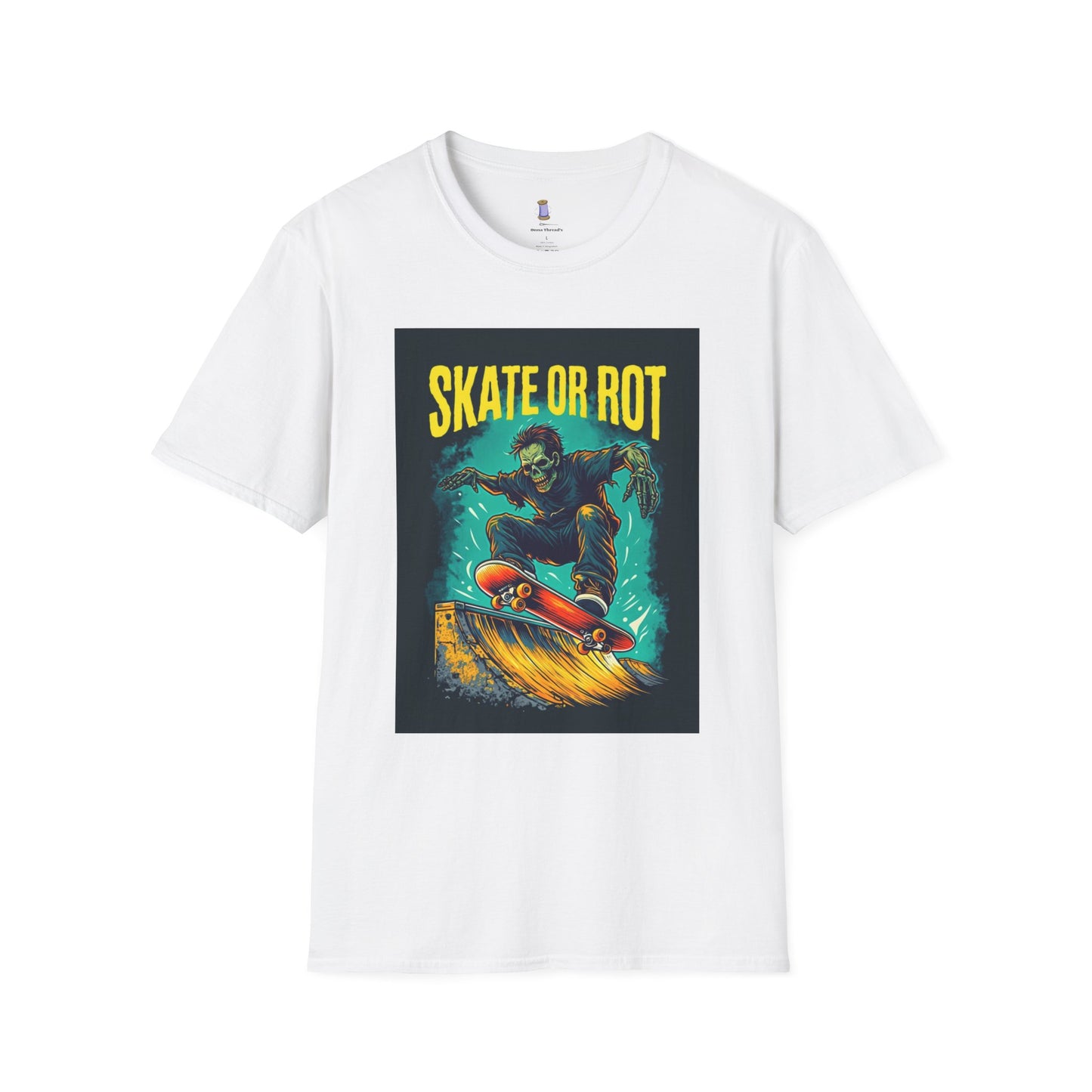 Skate or Rot Unisex Softstyle T-Shirt - Perfect for Skate Lovers, Casual Wear, Gift for Birthdays, Skateboarding Events, Summer Days