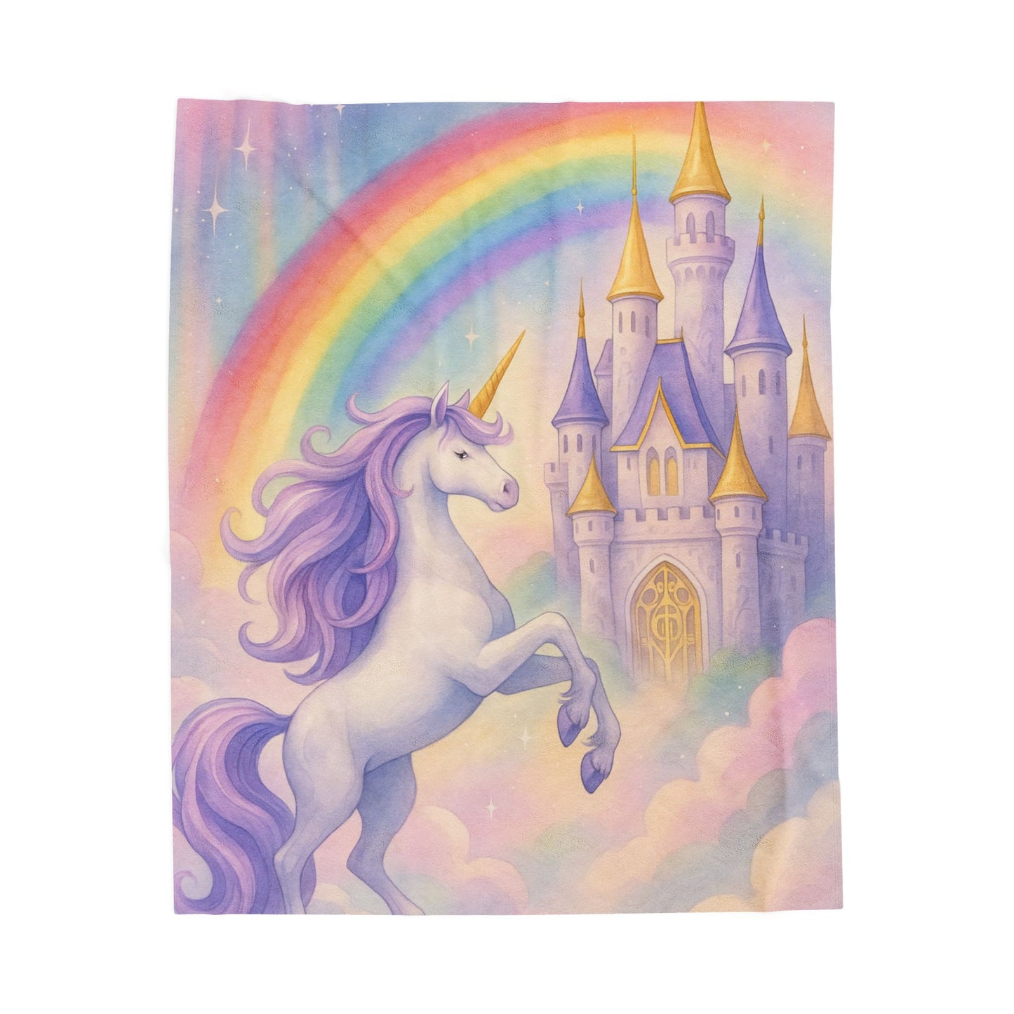 Unicorn Fantasy Plush Blanket, Cozy Kids Blanket, Dreamy Nursery Decor, Magical Gift for Birthdays, Rainbow Blanket for Girls