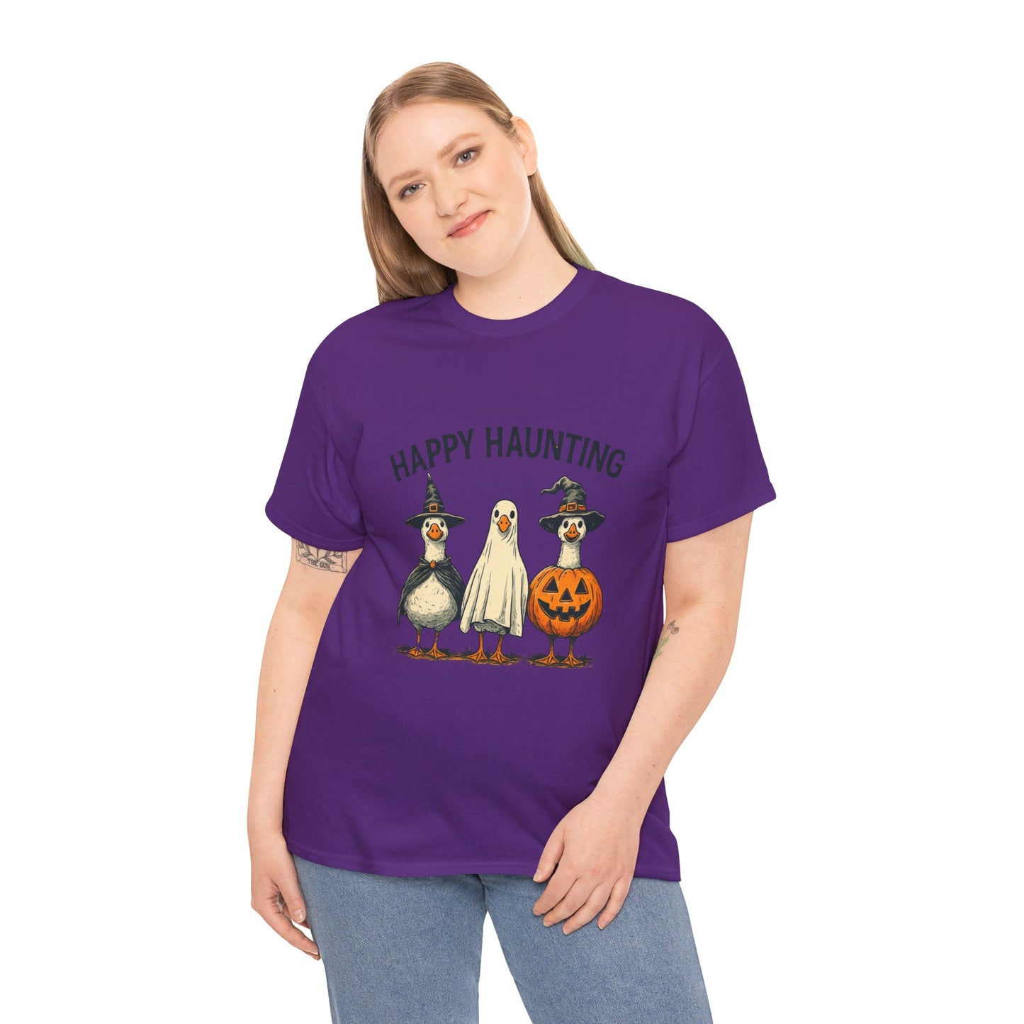 Happy Haunting Geese Halloween Tee