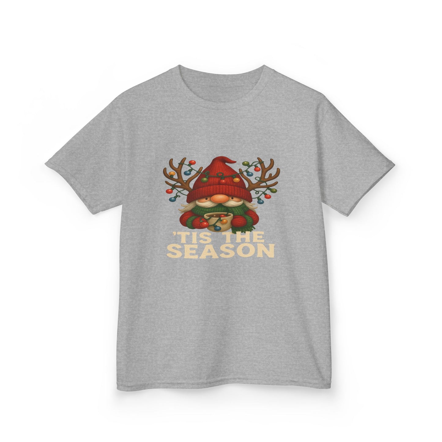 Gnome Dino 'Tis The Season Kids Christmas Tee