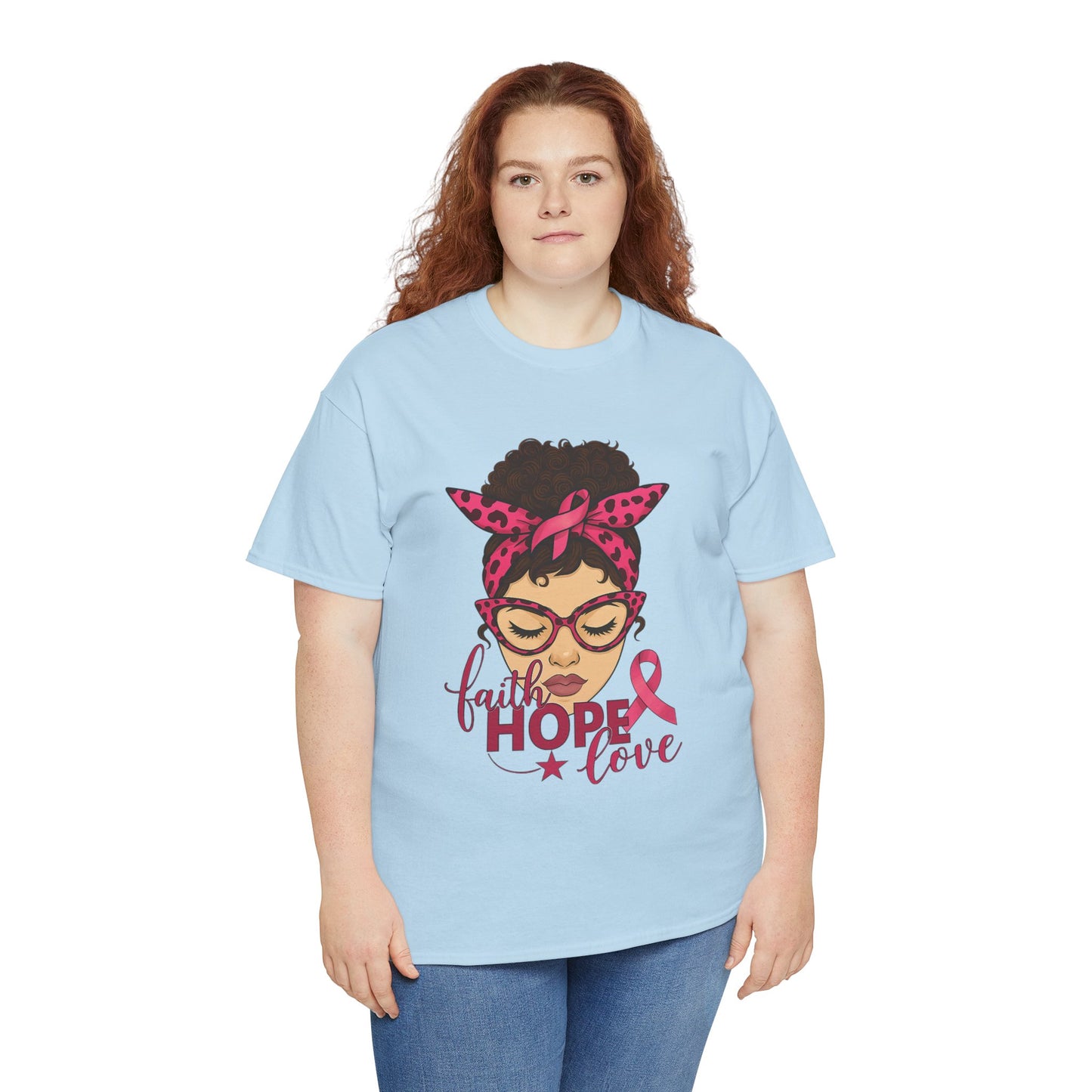 Hope, Faith, Love: Breast Cancer Awareness Tee