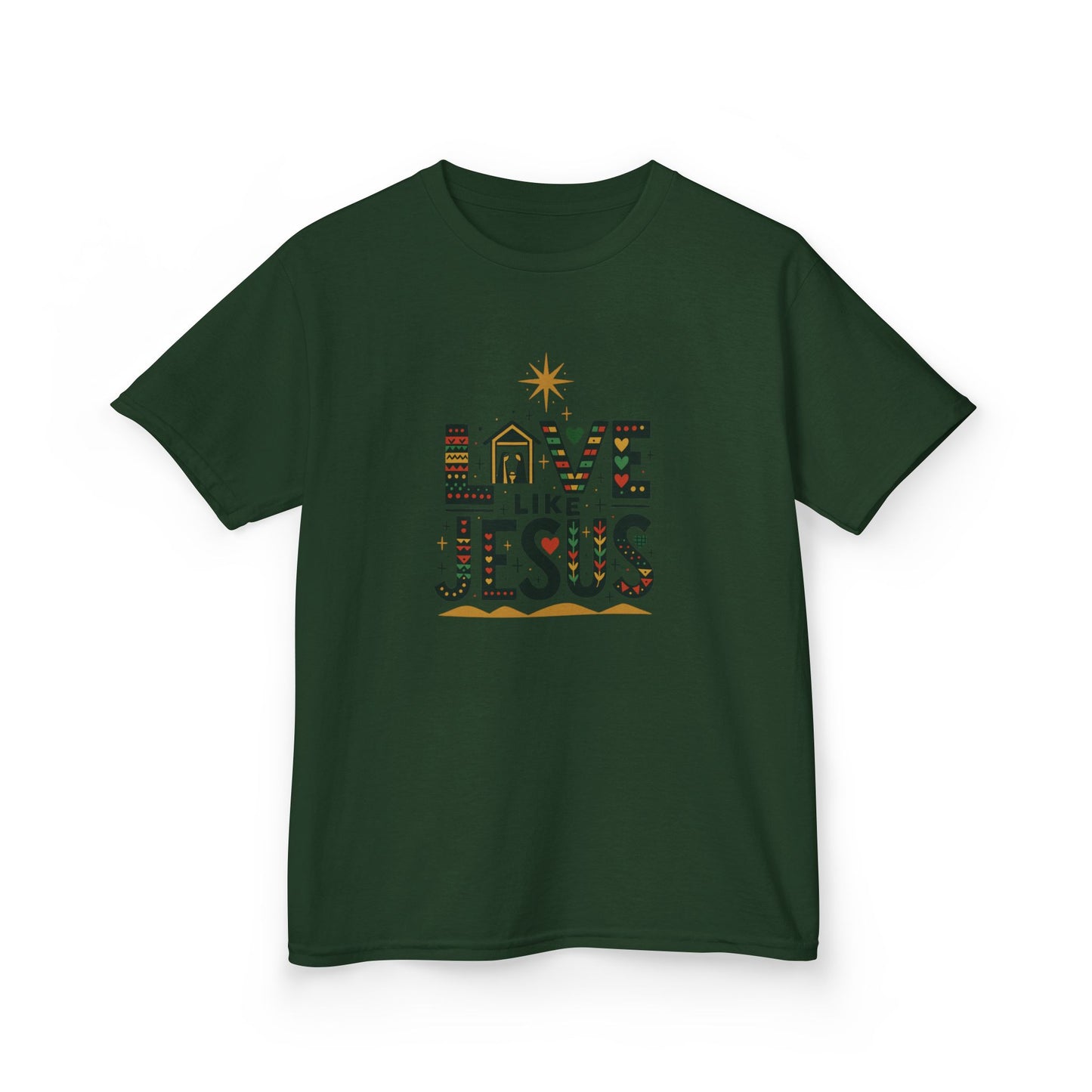 Live Like Jesus Christmas Dinosaur Tee
