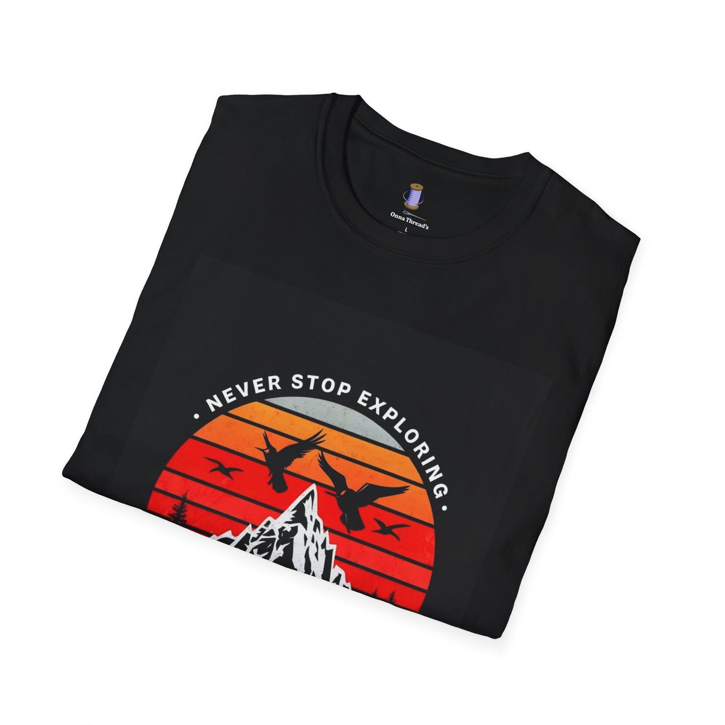 Adventure Awaits T-Shirt | Unisex Softstyle Tee | Perfect for Travel Lovers, Outdoor Adventures, Camping, Nature Gifts, Explore