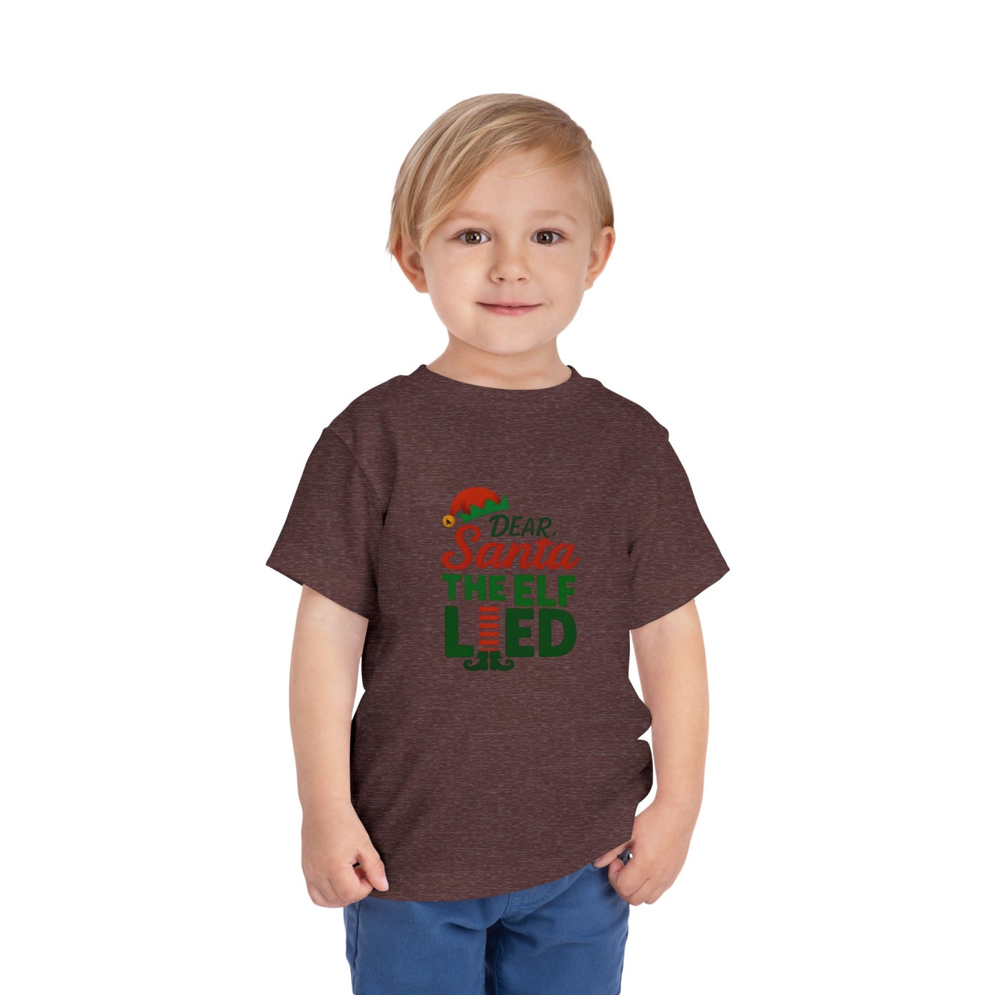 Dear Santa The Elf Lied Toddler Christmas Tee