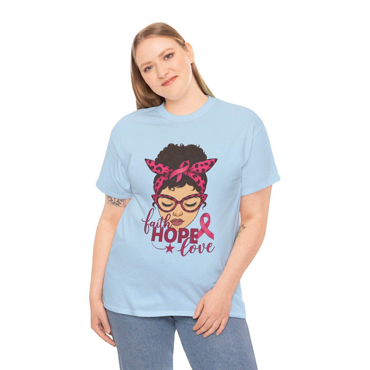 Hope, Faith, Love: Breast Cancer Awareness Tee