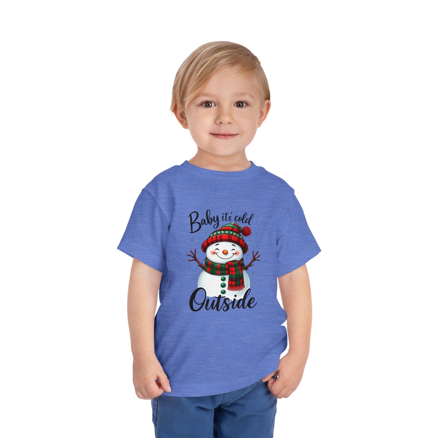 Baby It's Cold Outside Snowman Toddler Christmas Tee