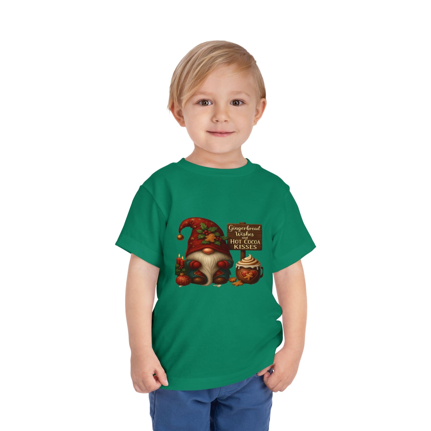 Gnome's Gingerbread Wishes Toddler Christmas Tee