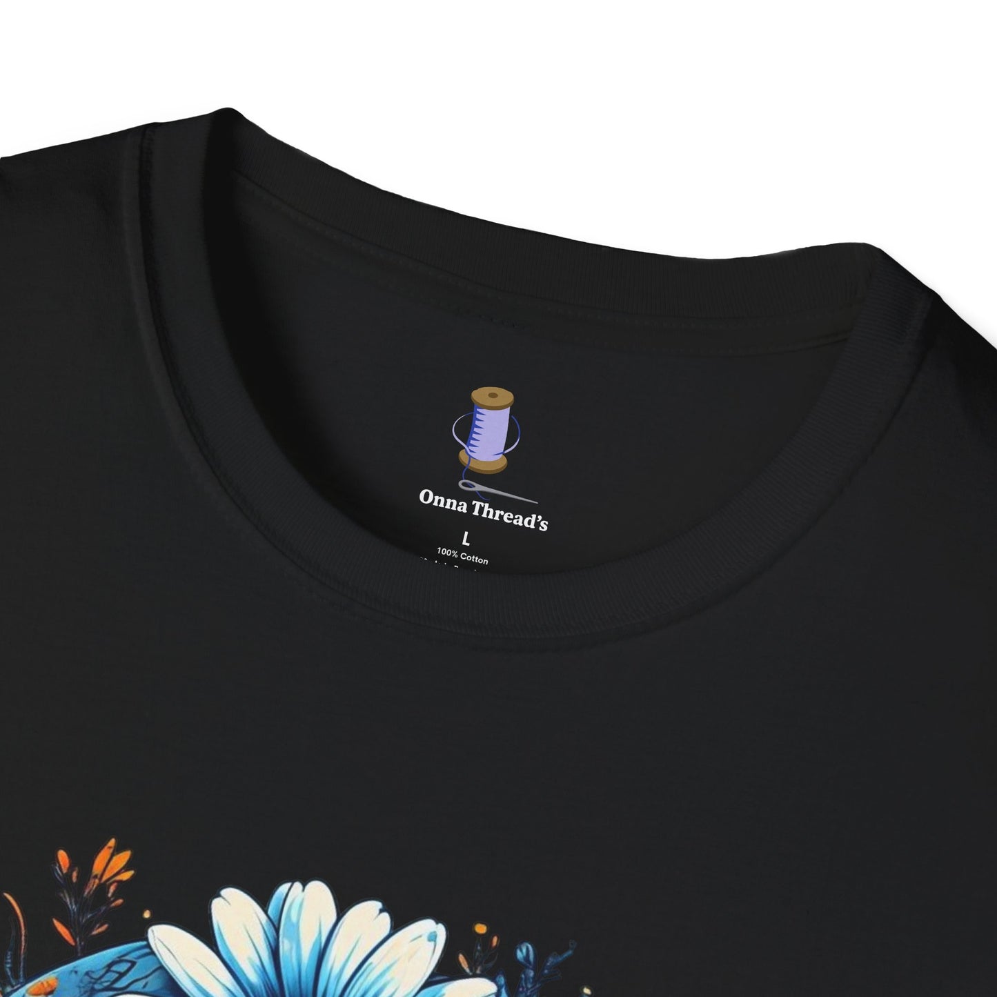 Bohemian Skull T-Shirt - Artistic Graphic Tee for Music Lovers, Festival Attire, Unique Gift, Unisex Softstyle Top