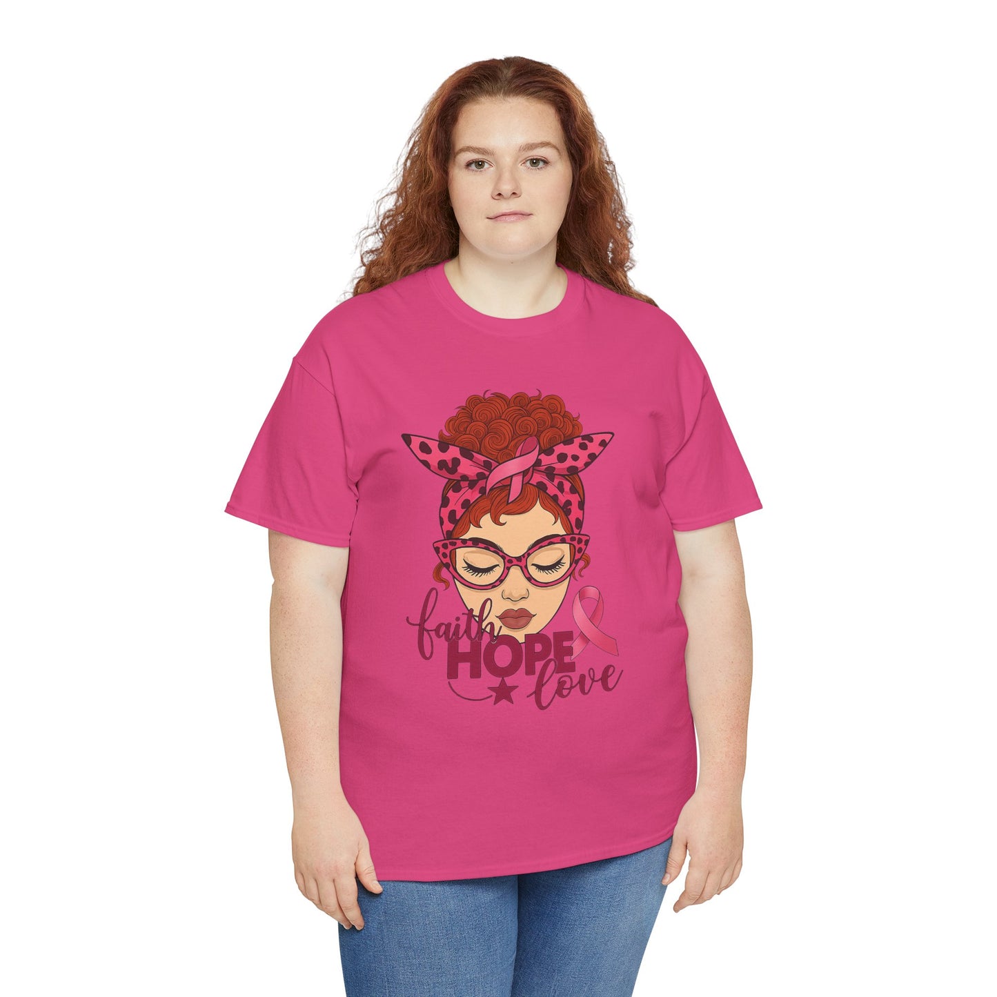 Hope, Faith & Love: Pink Ribbon Awareness Tee