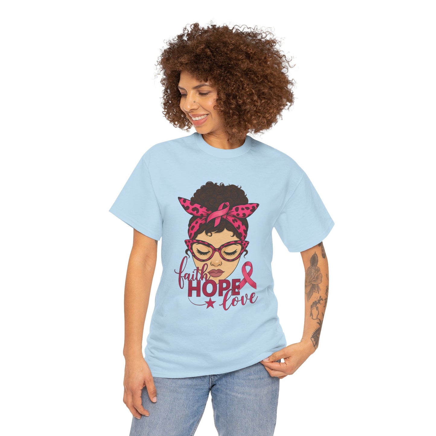Hope, Faith, Love: Breast Cancer Awareness Tee