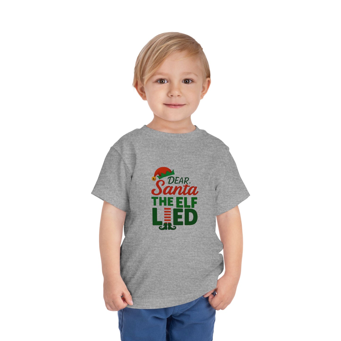 Dear Santa The Elf Lied Toddler Christmas Tee