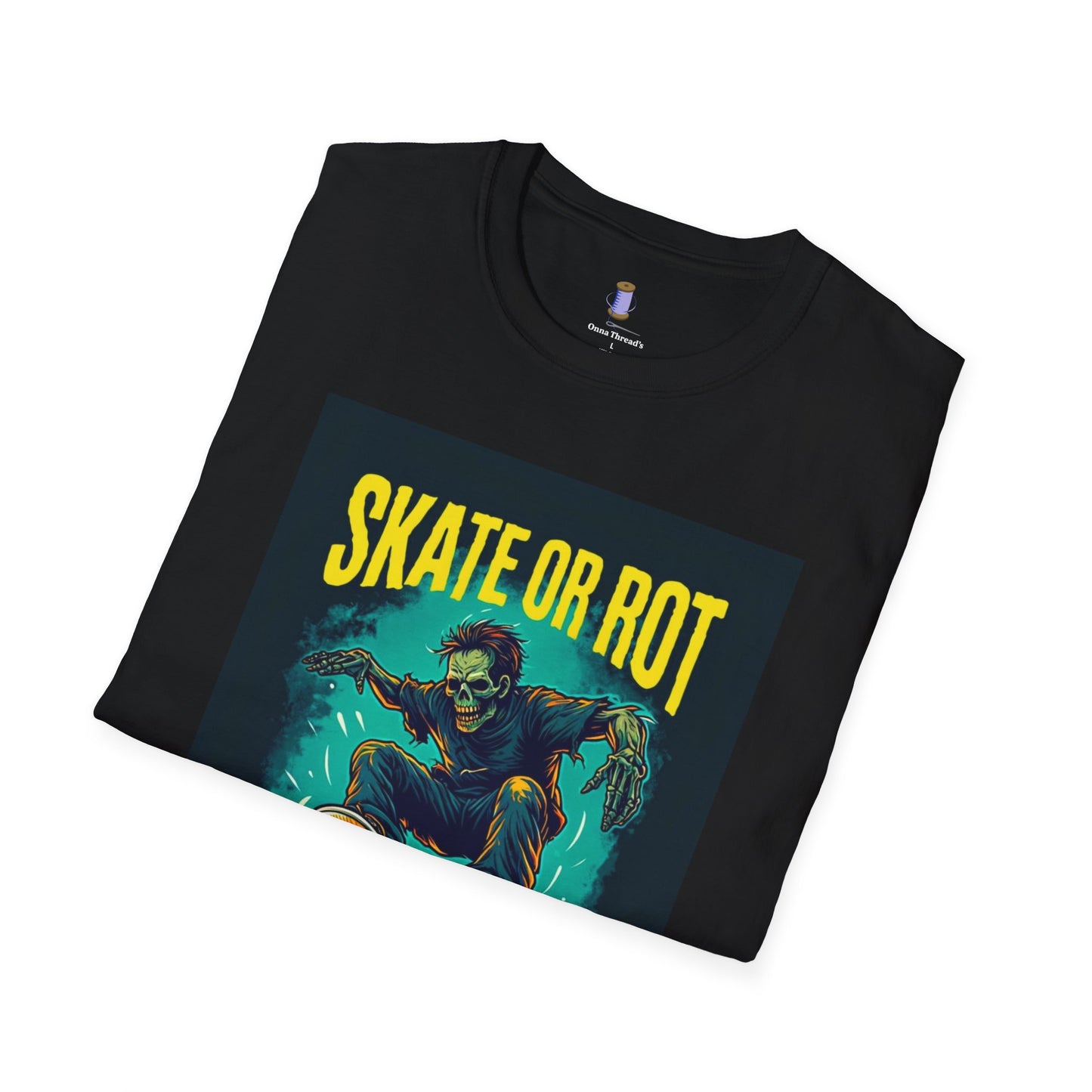Skate or Rot Unisex Softstyle T-Shirt - Perfect for Skate Lovers, Casual Wear, Gift for Birthdays, Skateboarding Events, Summer Days