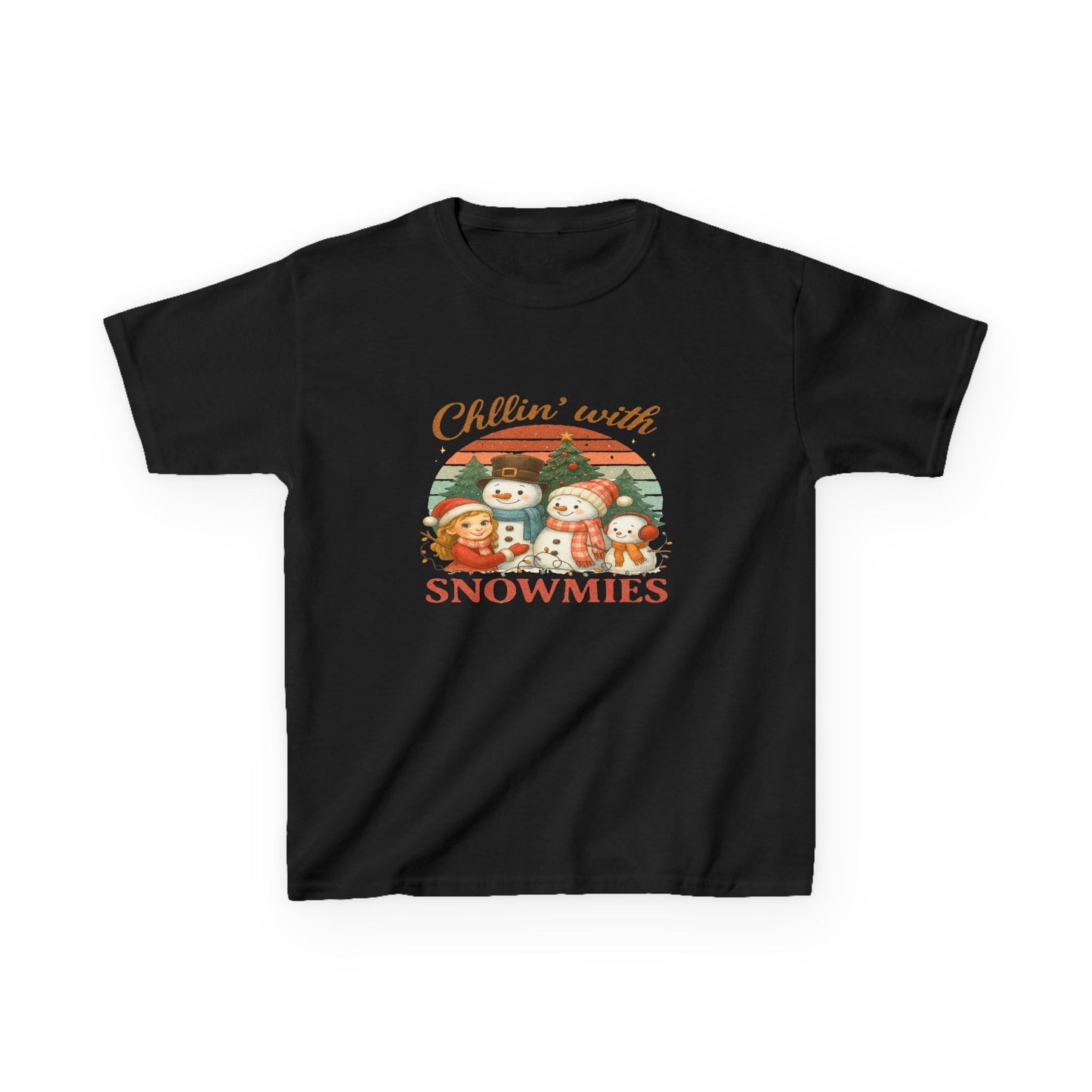 Chillin' with Snowmies Kids Christmas Tee