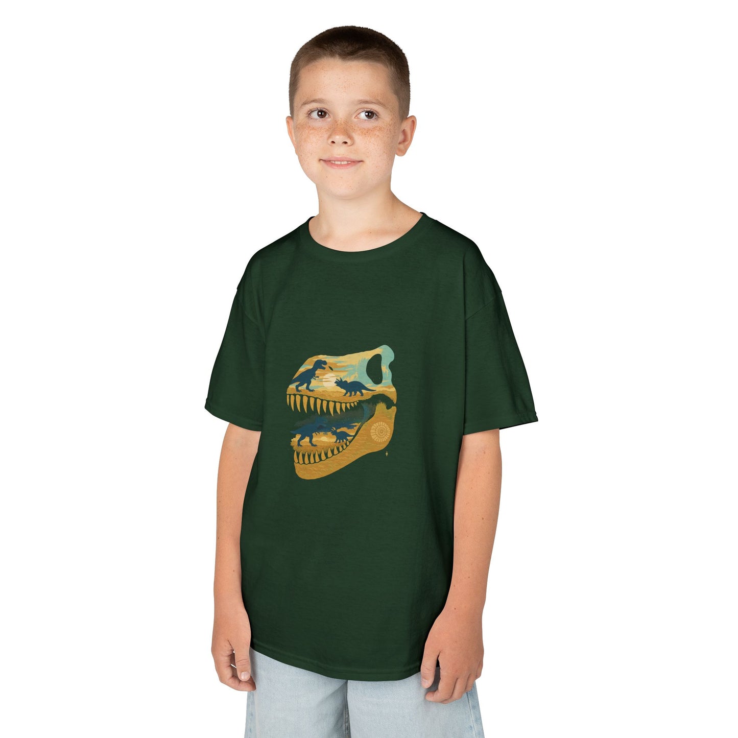 Dinosaur Skull Kids Tee, Fun T-Shirt for Boys and Girls, Playful Birthday Gift, Perfect for Dino Lovers, Paleontology Inspired Design