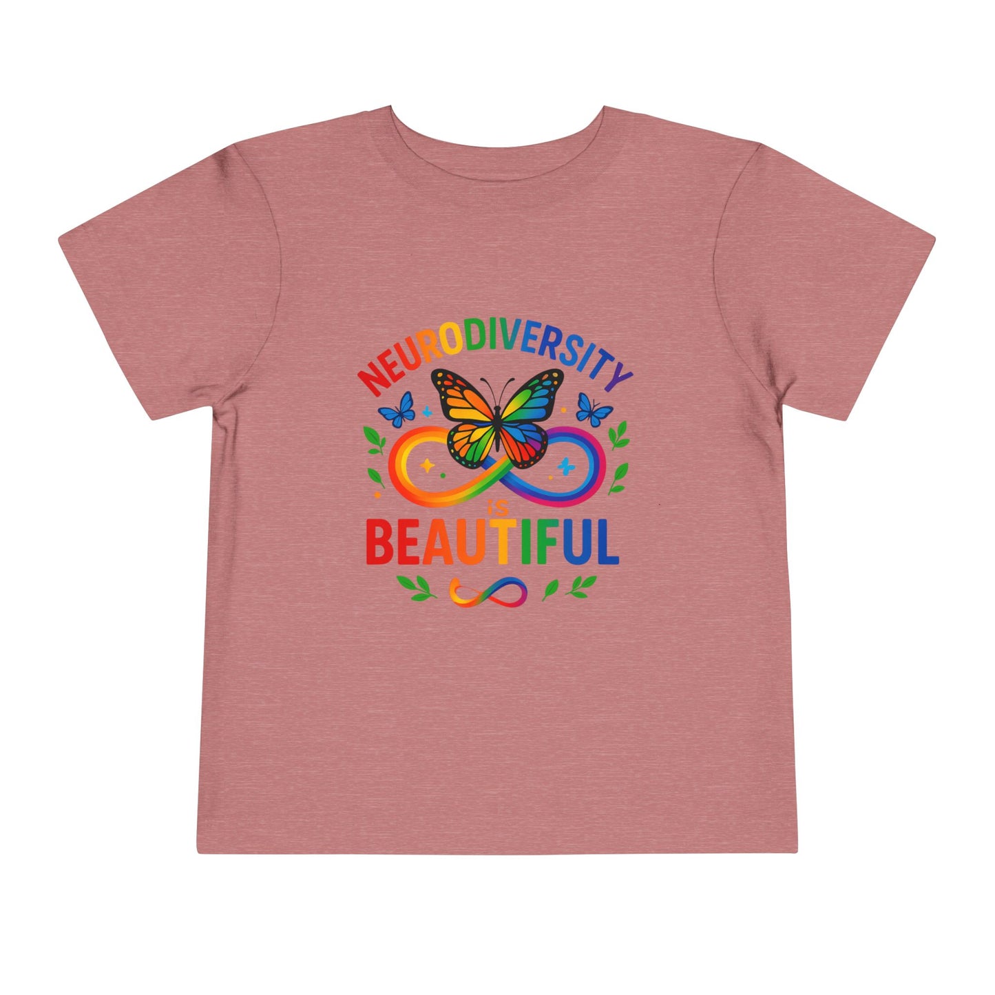 Toddler T-Shirt Colorful Butterfly Rainbow Infinity Symbol Acceptance Shirt