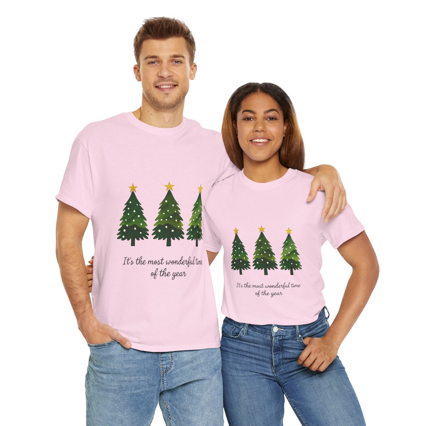 Christmas Tee - Festive Watercolor Trees Holiday Shirt