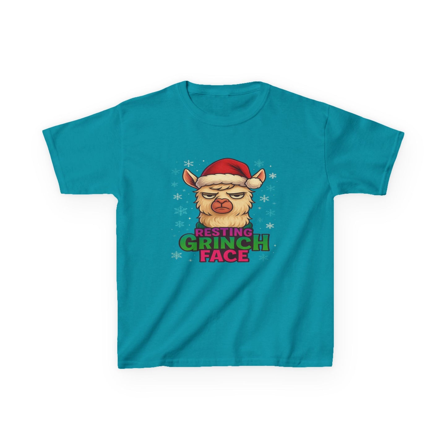 Grumpy Llama Christmas Tee - Resting Grinch Face