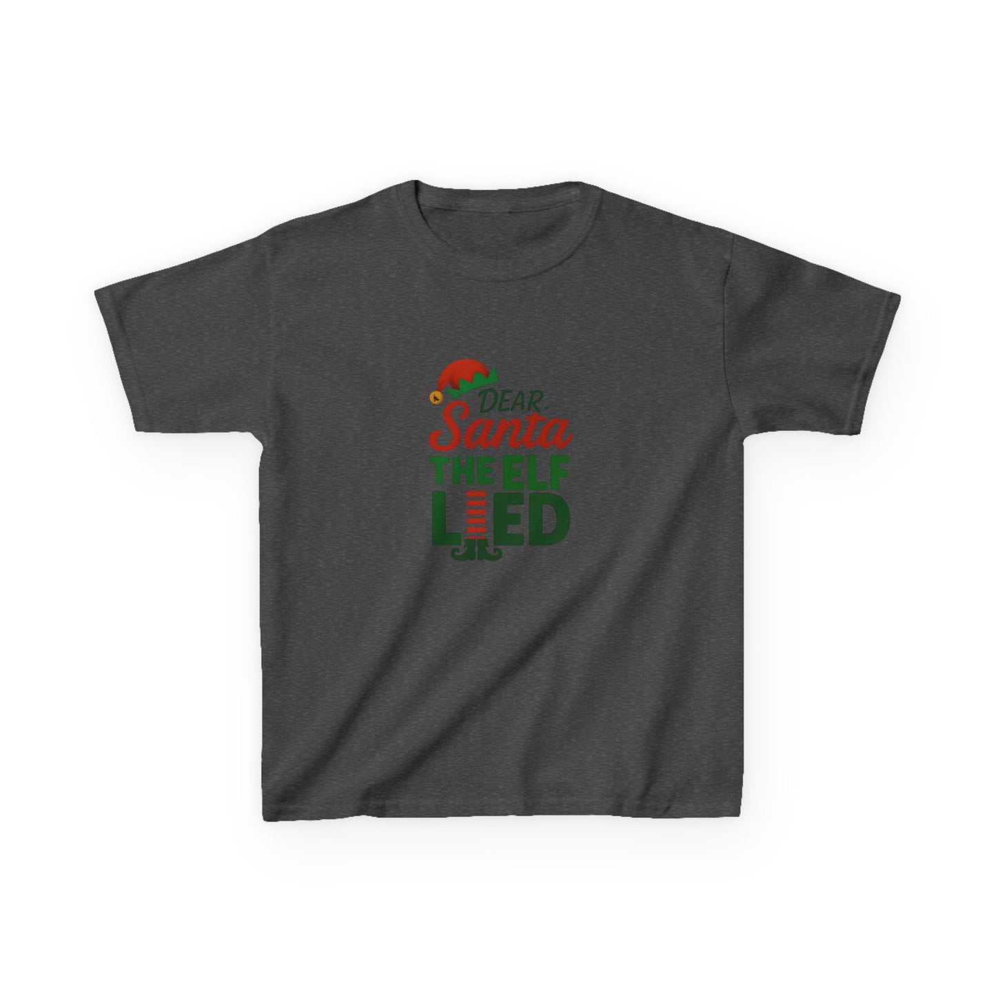 Dear Santa, The Elf Lied! Kids' Christmas Tee