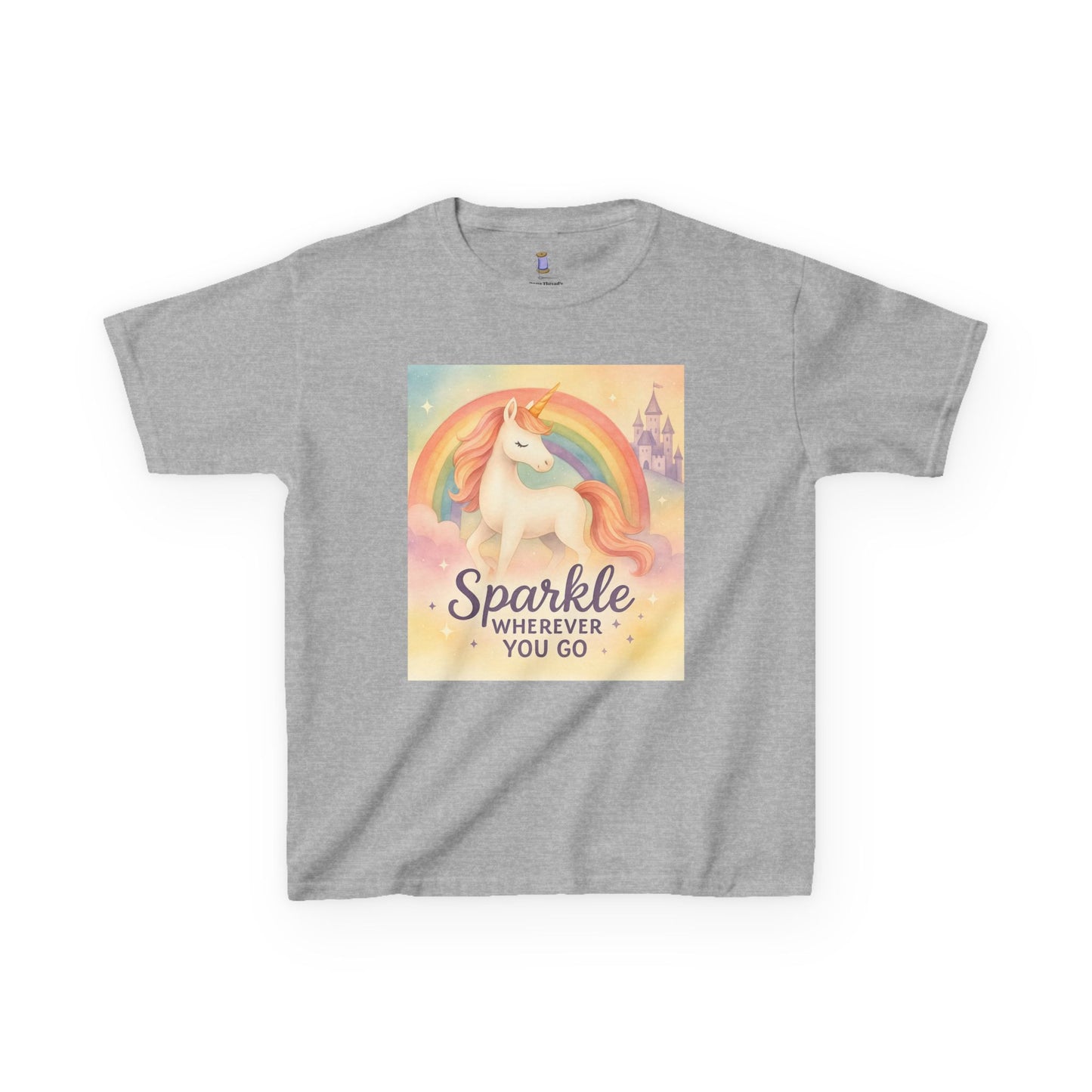 Kids Tee sprinkle where ever you go unicorn in the clouds
